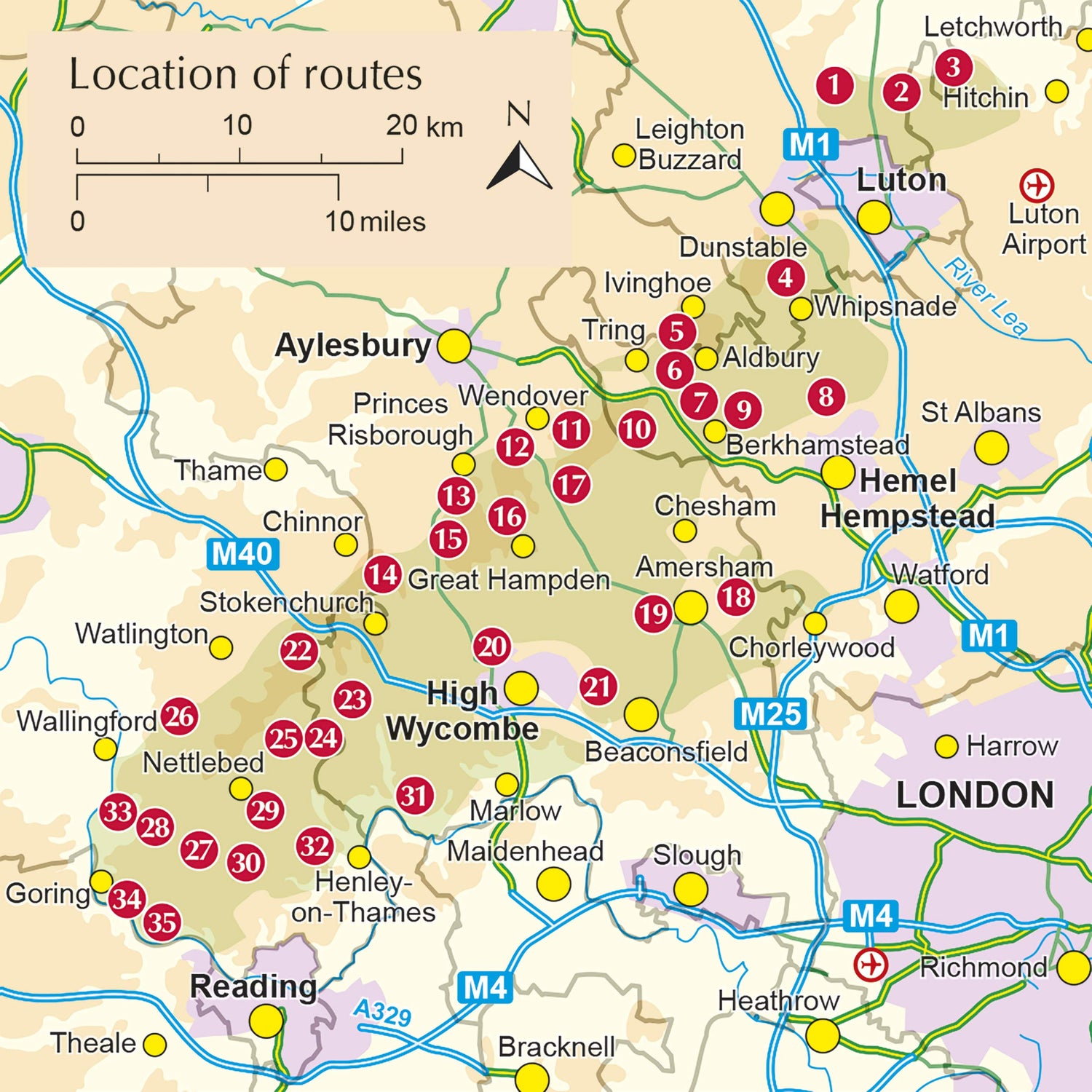 Guide de randonnées (en anglais) - Chilterns : 35 walks, 4 to12 miles | Cicerone guide de randonnée Cicerone 