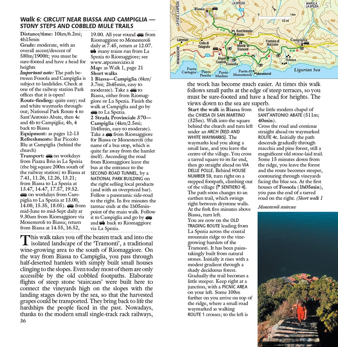 Guide de randonnées (en anglais) - Cinque Terre & the Riviera di Levante | Sunflower guide petit format Sunflower 