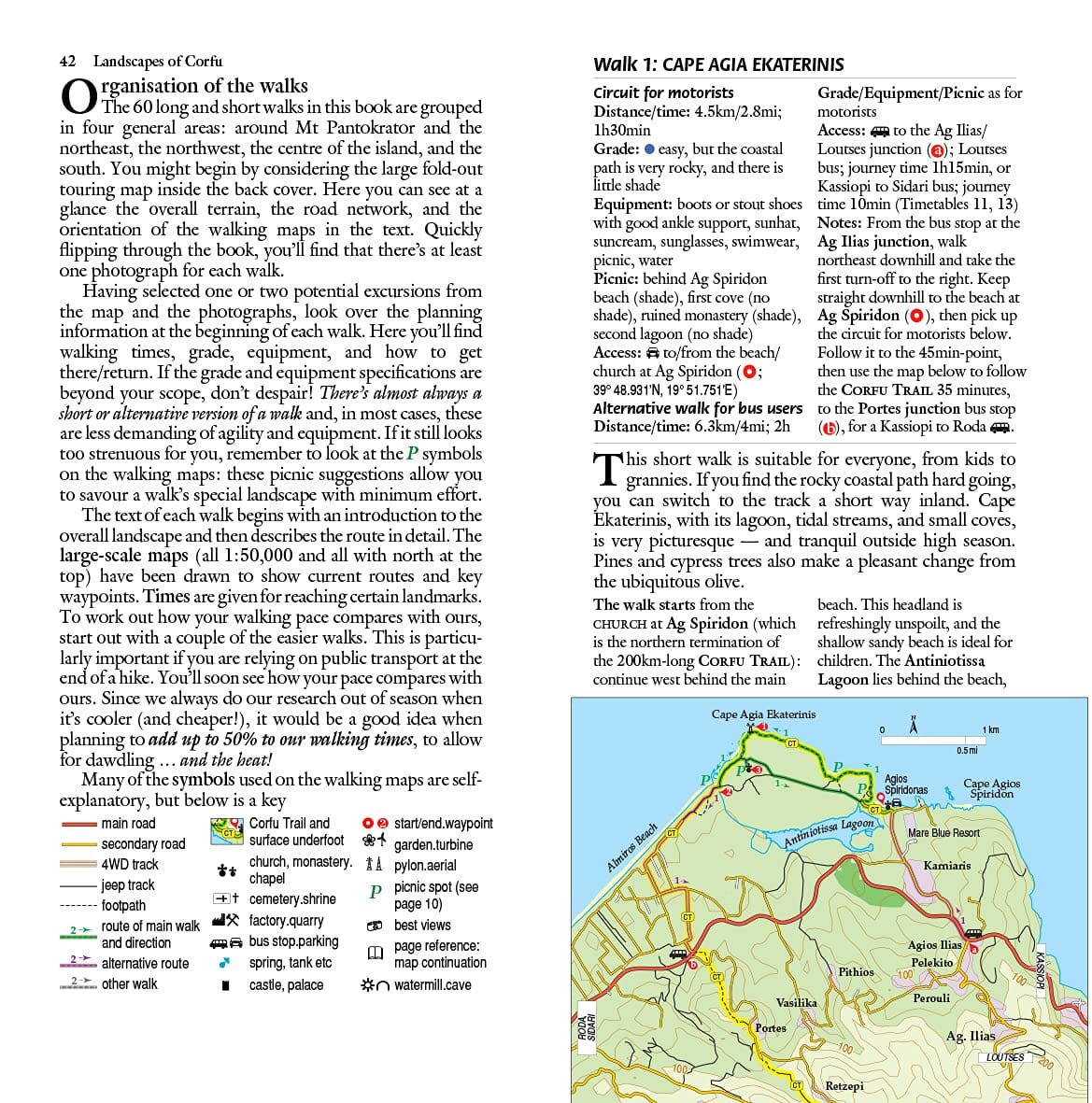 Guide de randonnées (en anglais) - Corfu | Sunflower guide de randonnée Sunflower