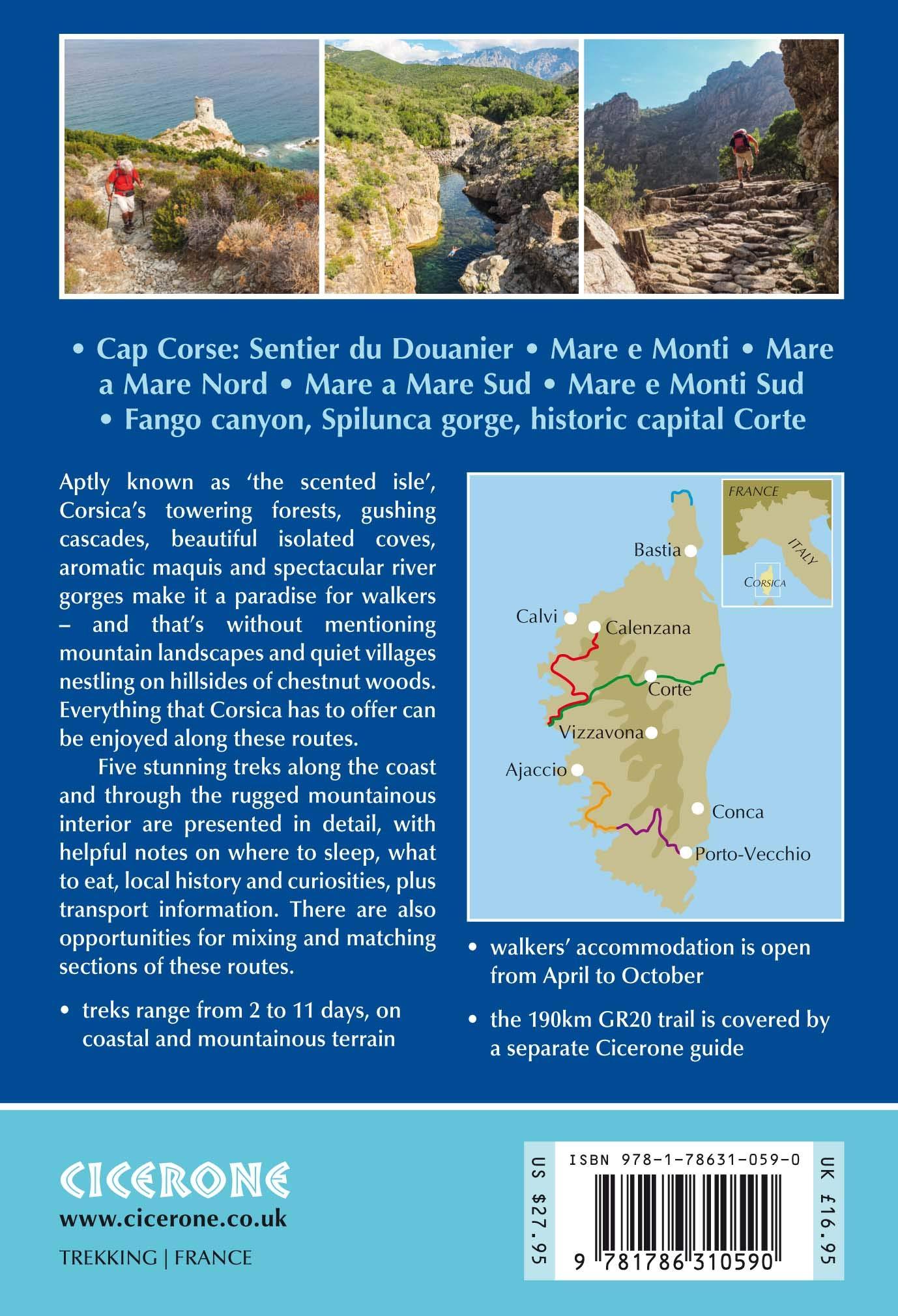 Guide de randonnées (en anglais) - Corsica Short treks | Cicerone guide de randonnée Cicerone 