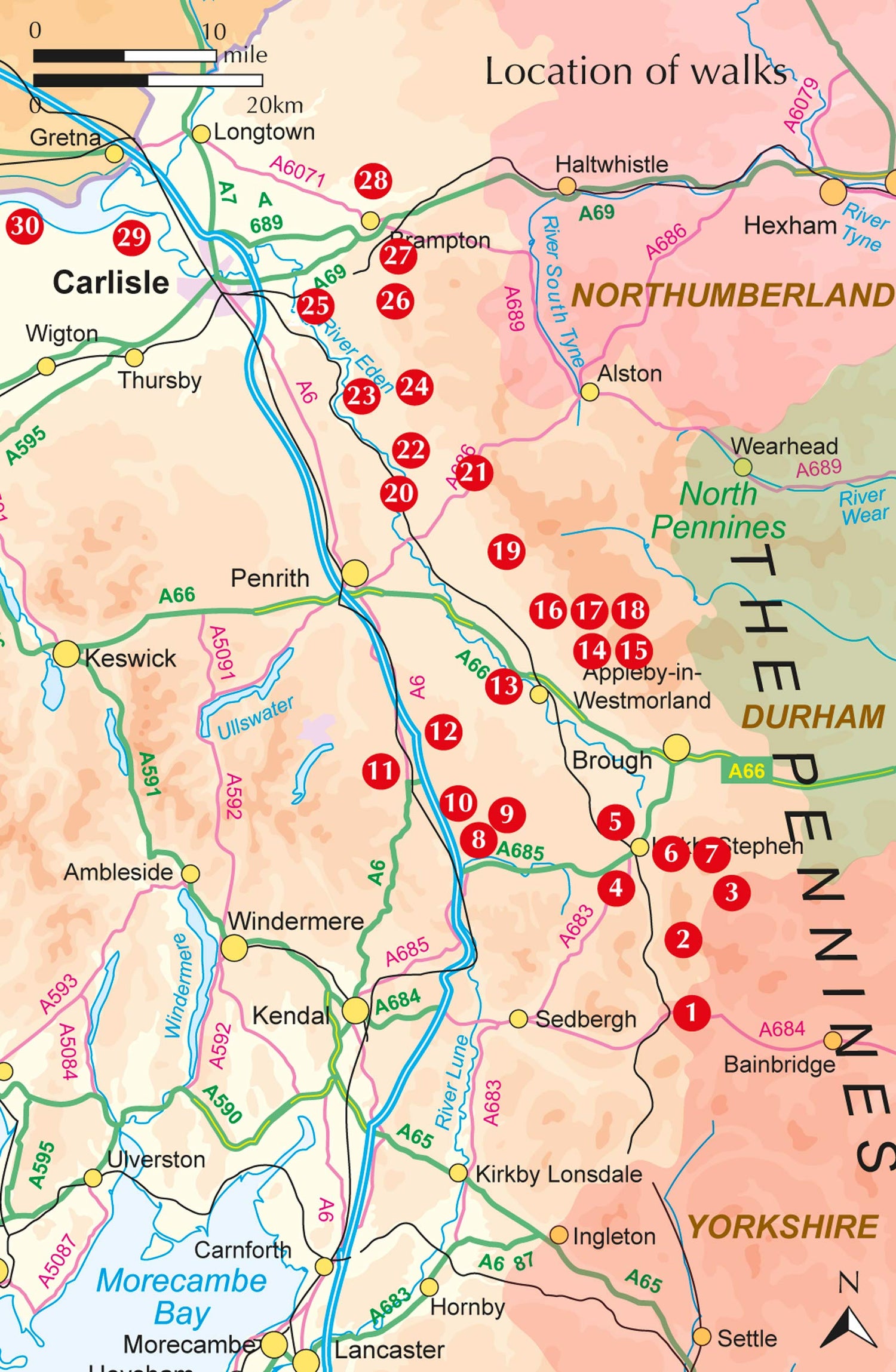 Guide de randonnées (en anglais) - Cumbria's Eden Valley | Cicerone guide de randonnée Cicerone 
