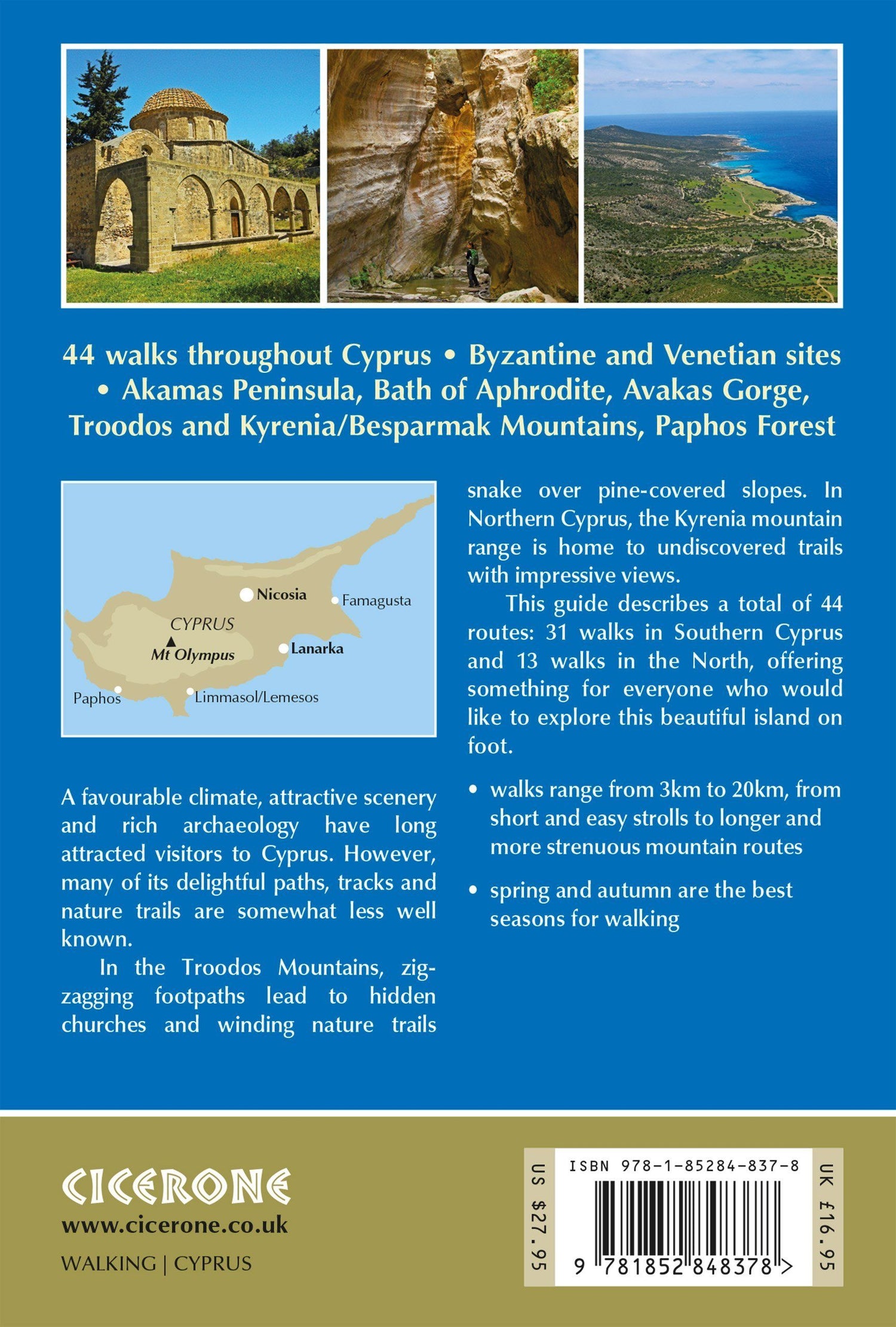 Guide de randonnées (en anglais) - Cyprus | Cicerone guide de randonnée Cicerone 