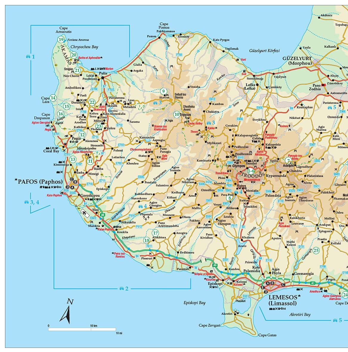 Guide de randonnées (en anglais) - Cyprus | Sunflower guide de randonnée Sunflower