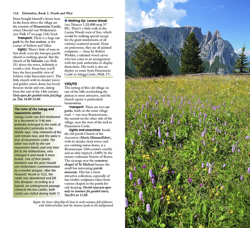 Guide de randonnées (en anglais) - Dolomites North & West, book 1 | Sunflower guide de randonnée Sunflower 