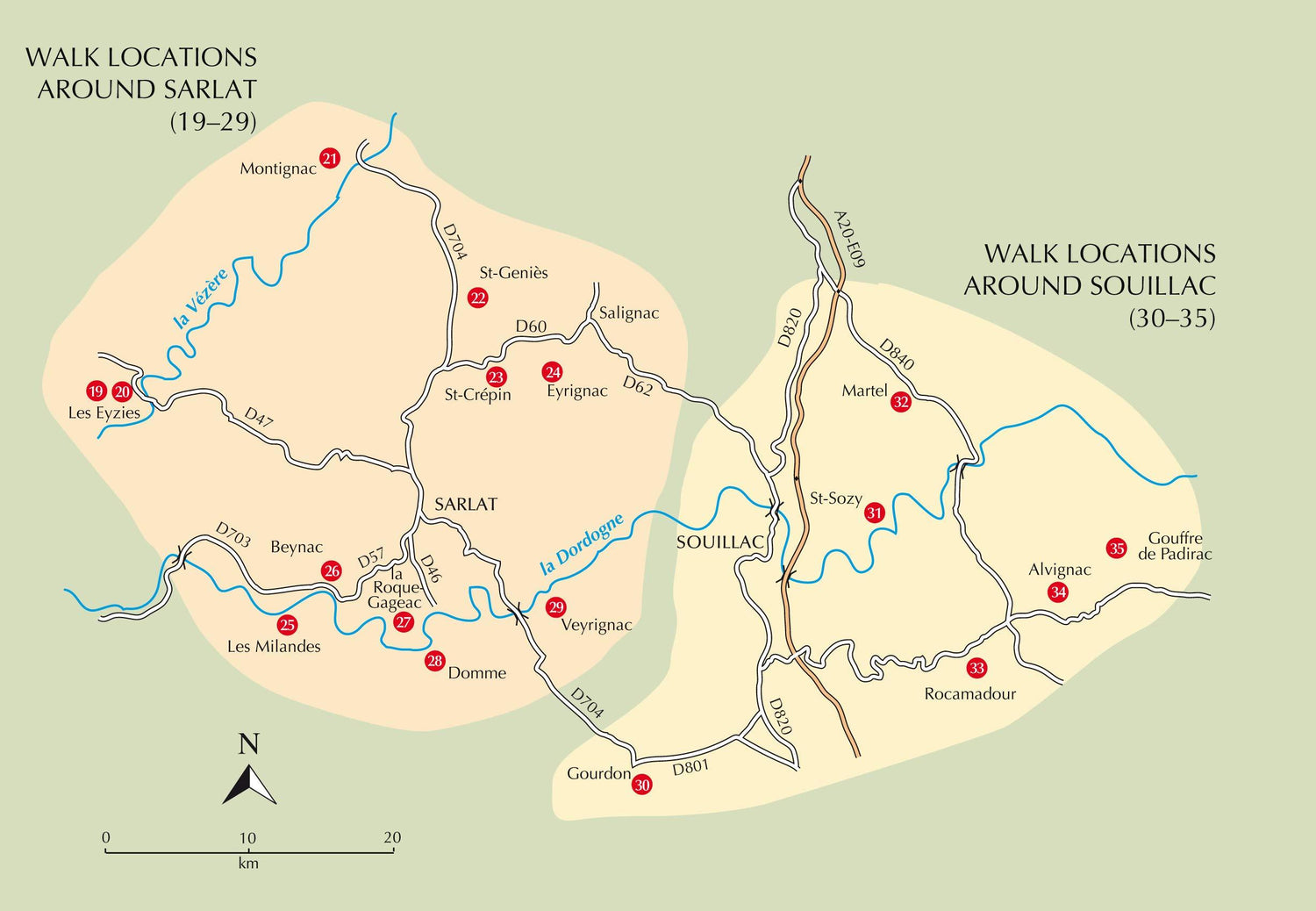 Guide de randonnées (en anglais) - Dordogne : 35 walking routes - Bergerac/Lalinde/Sarlat/Souillac | Cicerone guide de randonnée Cicerone 