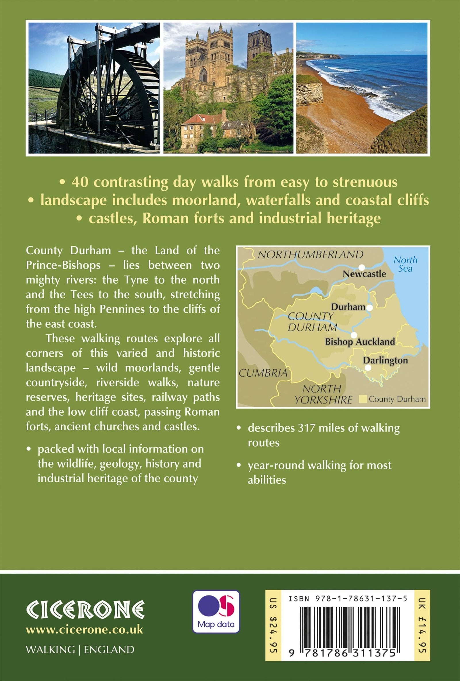 Guide de randonnées (en anglais) - Durham County | Cicerone guide de randonnée Cicerone