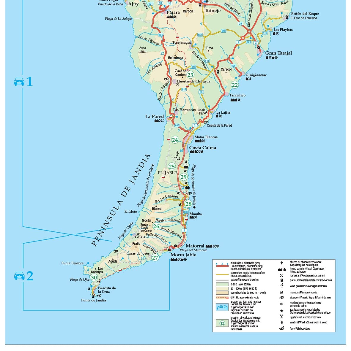 Guide de randonnées (en anglais) - Fuerteventura | Sunflower guide de randonnée Sunflower 