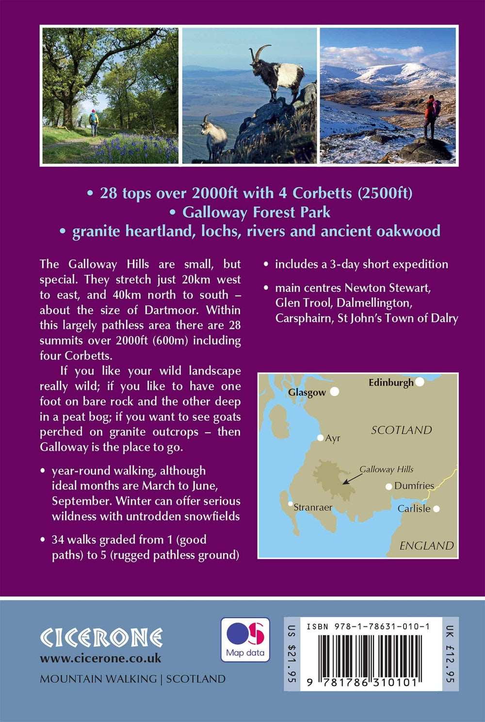 Guide de randonnées (en anglais) - Galloway Hills : 35 wild mountain walks including the Merrick | Cicerone guide de randonnée Cicerone 