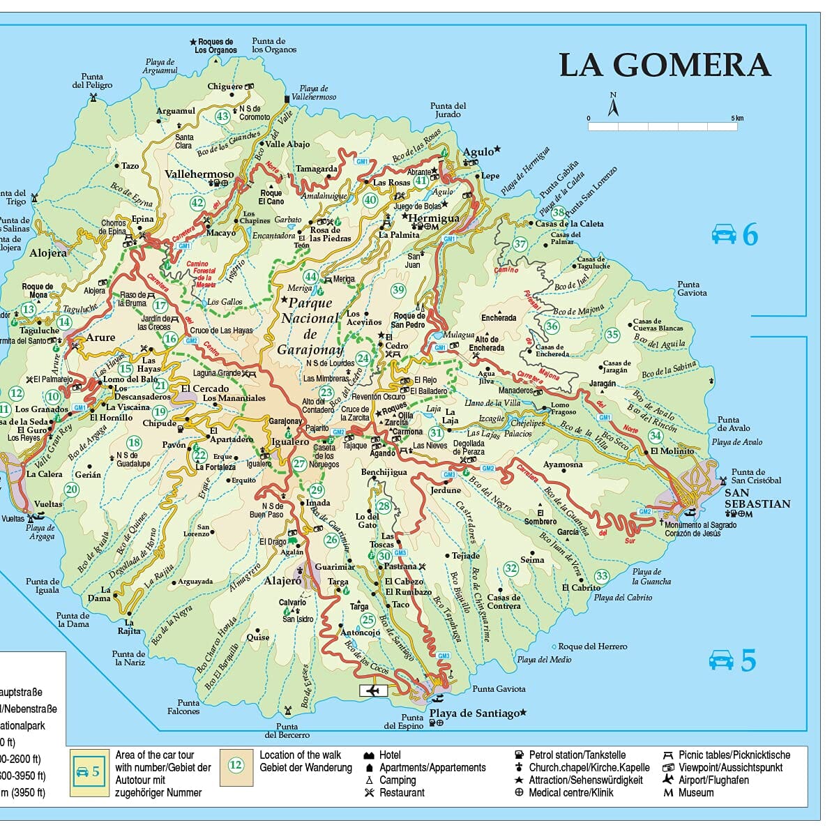 Guide de randonnées (en anglais) - Gomera & Tenerife Southern | Sunflower guide de randonnée Sunflower