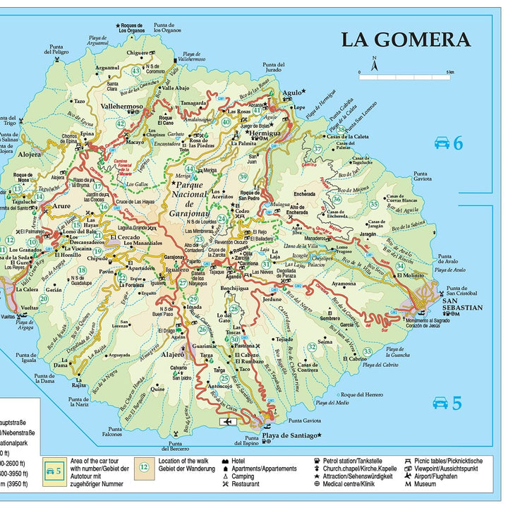 Guide de randonnées (en anglais) - Gomera & Tenerife Southern | Sunflower guide petit format Sunflower 