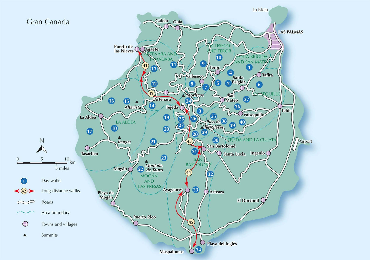 Guide de randonnées (en anglais) - Gran Canaria : 45 day walks including five days on the GR131 coast-to-coast route | Cicerone guide de randonnée Cicerone 
