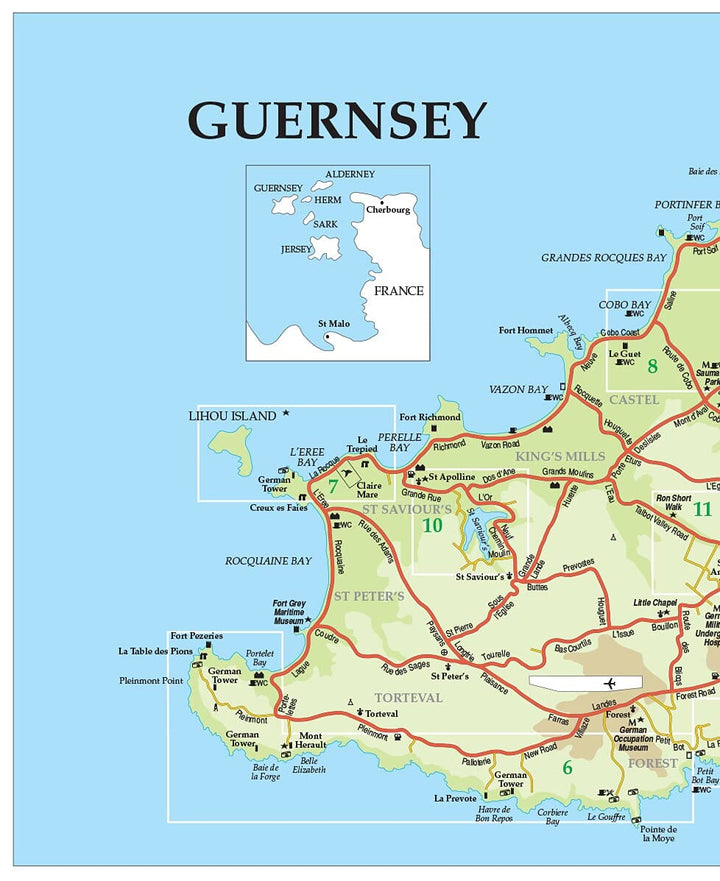 Guide de randonnées (en anglais) - Guernsey with Alderney, Sark & Hem | Sunflower guide petit format Sunflower 
