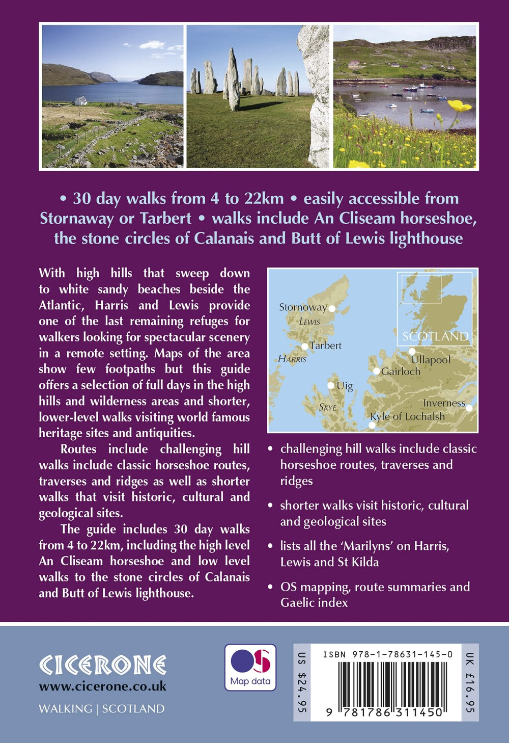 Guide de randonnées (en anglais) - Harris & Lewis, 30 days walks | Cicerone guide petit format Cicerone 