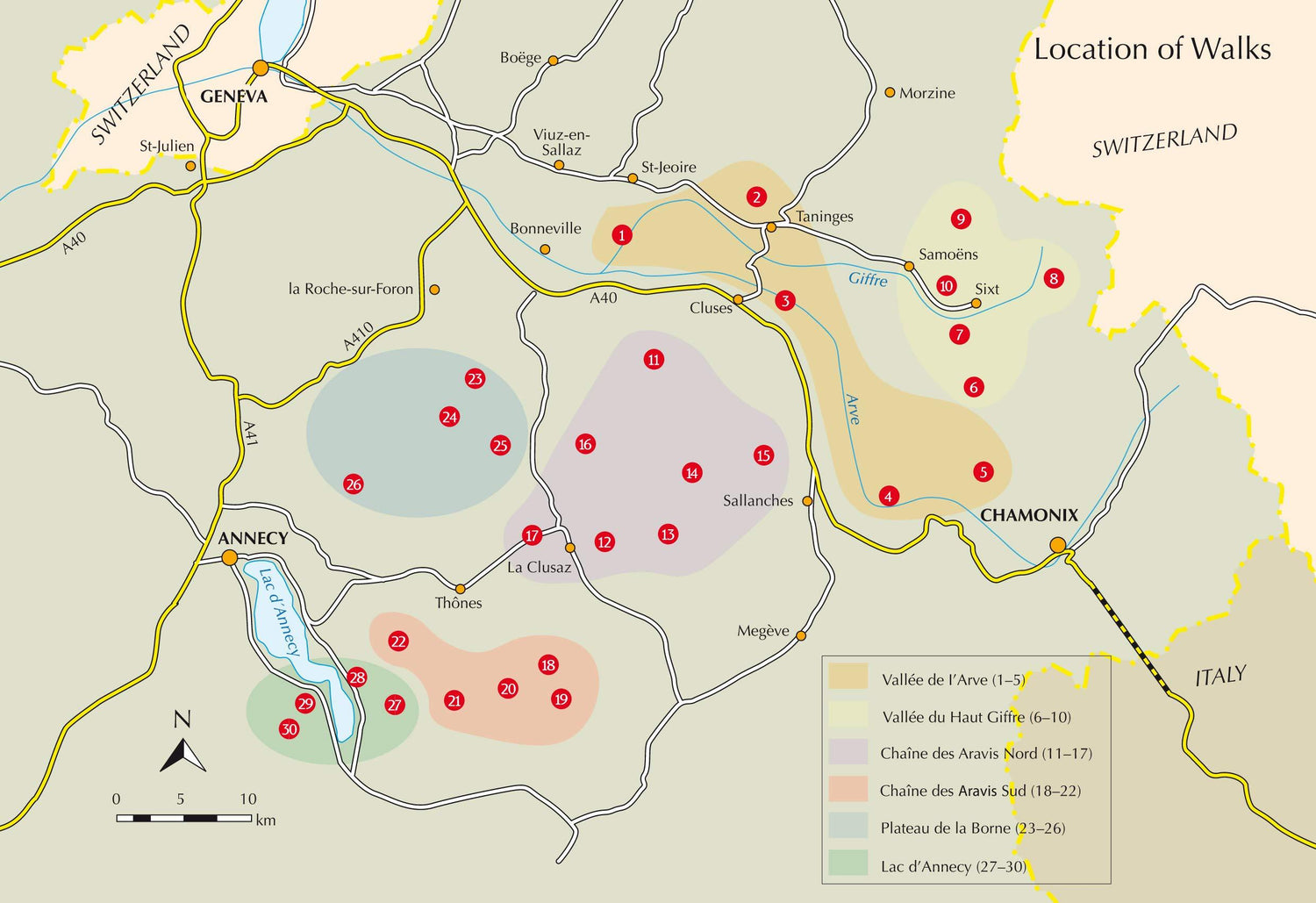 Guide de randonnées (en anglais) - Haute Savoie South : 30 day walks - Annecy, Vallée de l'Arve, Samoëns and the Chaîne des Aravis | Cicerone guide de randonnée Cicerone 