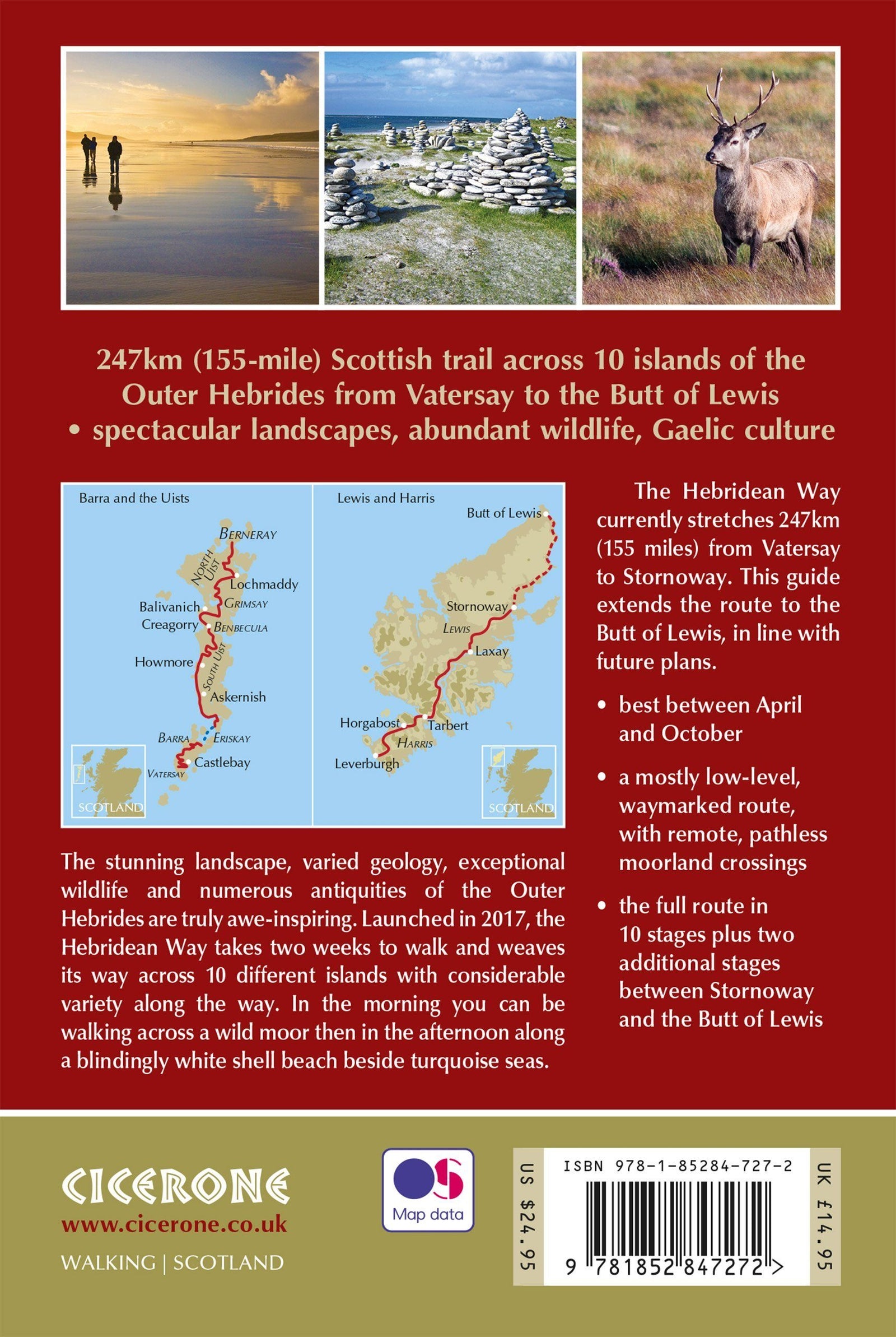 Guide de randonnées (en anglais) - Hebridean Way long-distance walking route (247 km) | Cicerone guide de randonnée Cicerone 