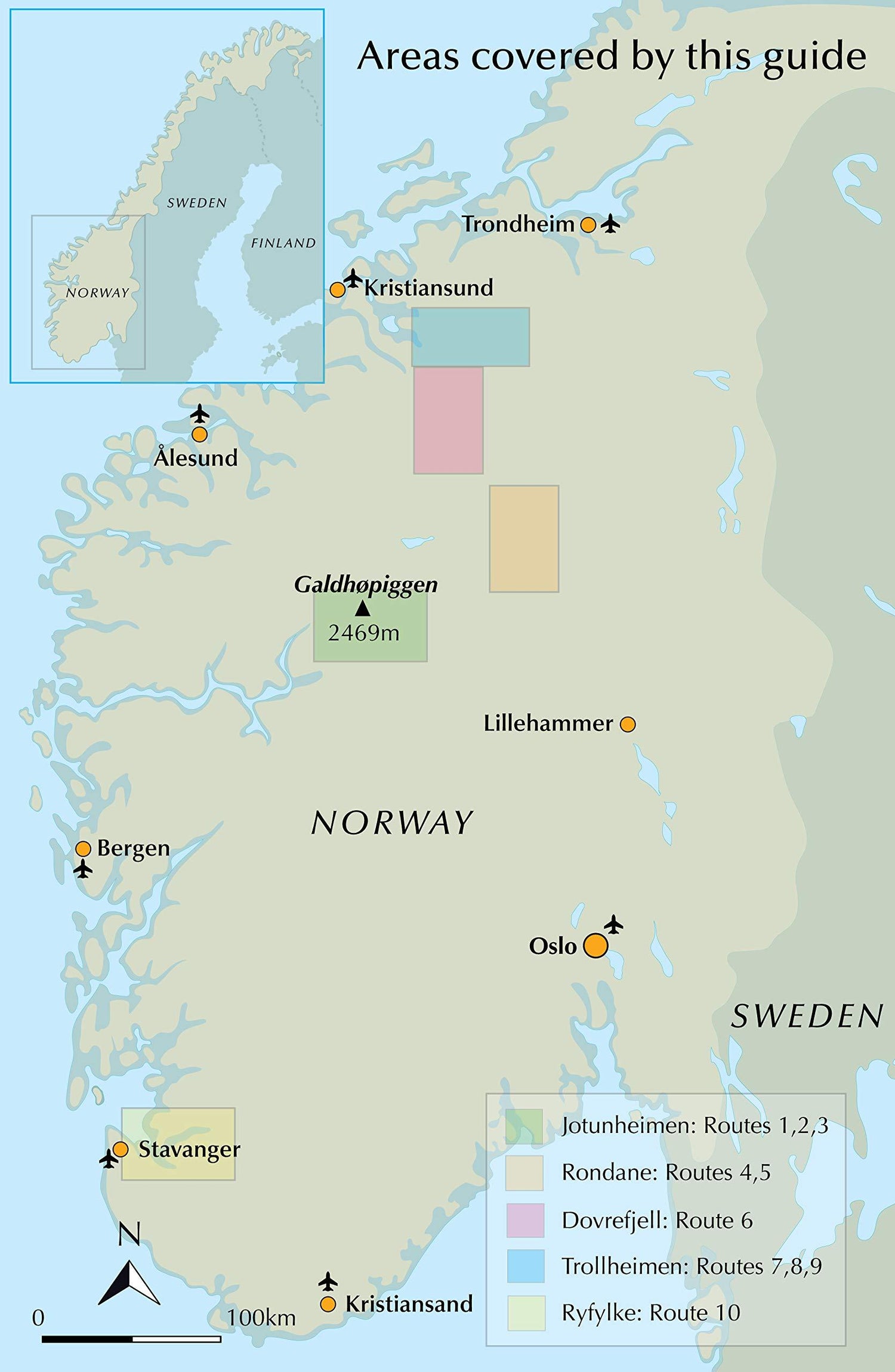 Guide de randonnées (en anglais) - Hiking in Norway - South | Cicerone guide de randonnée Cicerone 