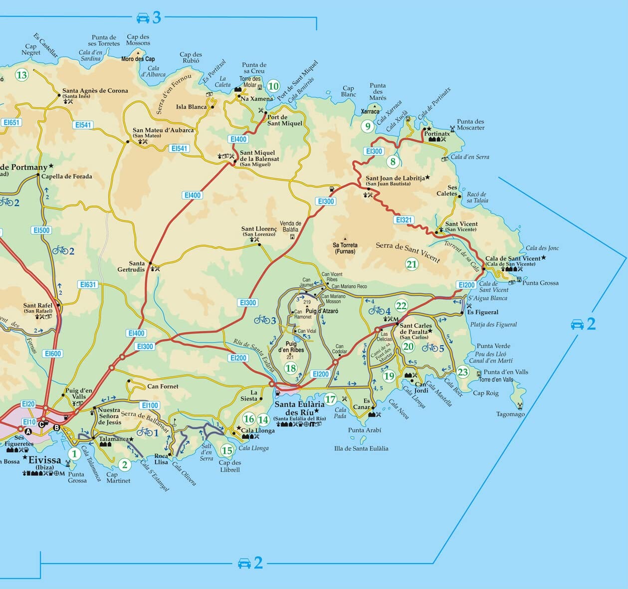 Guide de randonnées (en anglais) - Ibiza & Formentera | Sunflower guide de randonnée Sunflower 