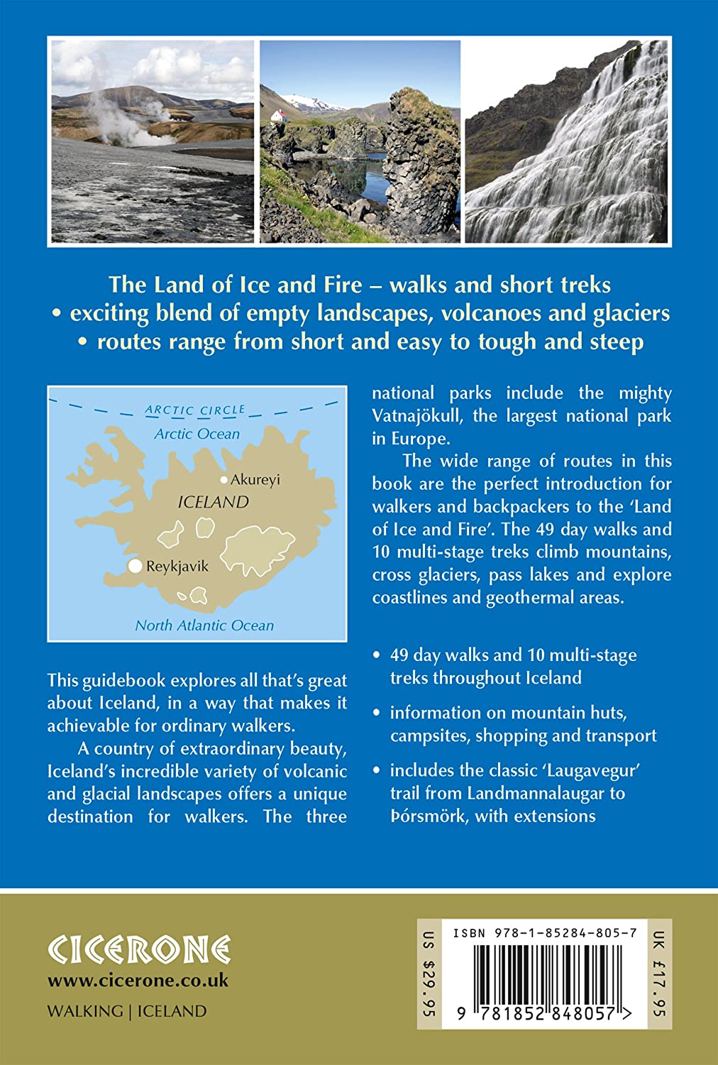 Guide de randonnées (en anglais) - Iceland walking & trekking | Cicerone guide de randonnée Cicerone 