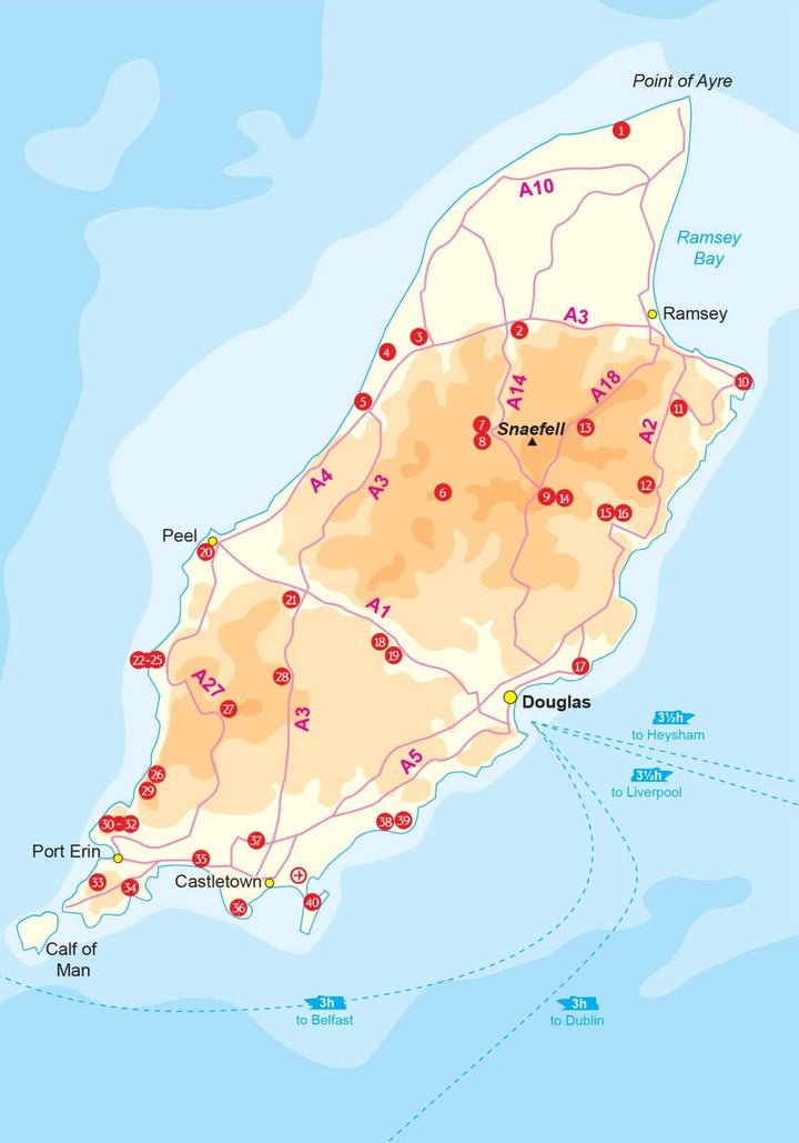 Guide de randonnées (en anglais) - Isle of Man - 40 walks | Cicerone guide petit format Cicerone 