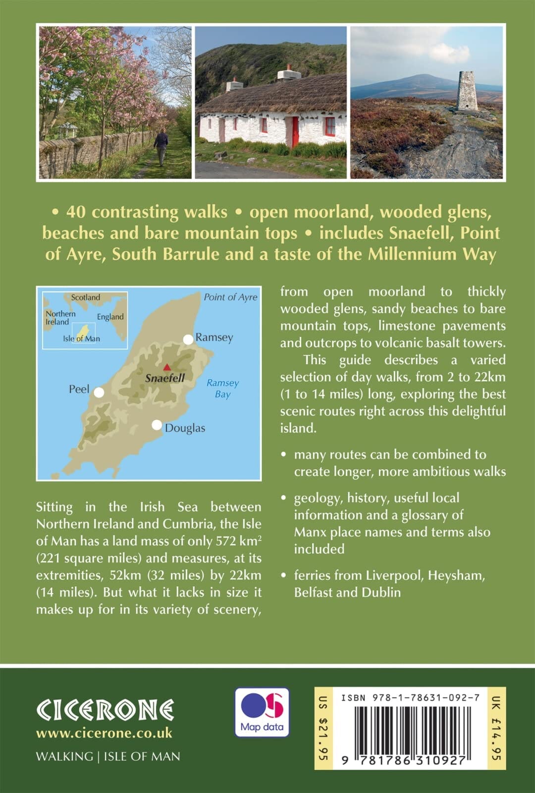 Guide de randonnées (en anglais) - Isle of Man - 40 walks | Cicerone guide de randonnée Cicerone