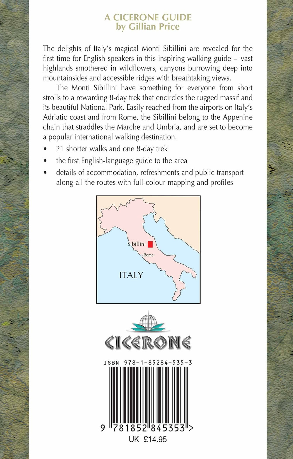 Guide de randonnées (en anglais) - Italy's Sibillini National Park | Cicerone guide de randonnée Cicerone 