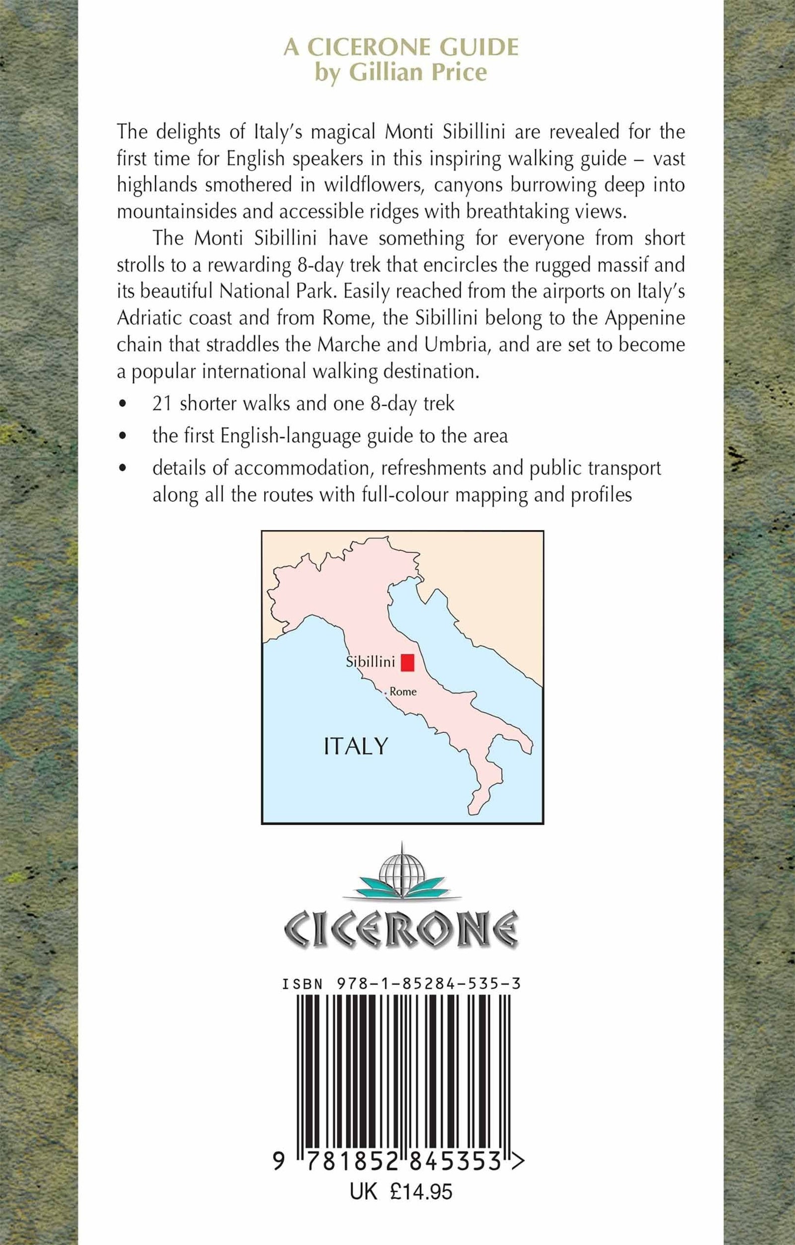 Guide de randonnées (en anglais) - Italy's Sibillini National Park | Cicerone guide de randonnée Cicerone 