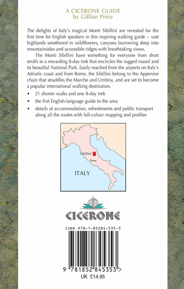 Guide de randonnées (en anglais) - Italy's Sibillini National Park | Cicerone guide de randonnée Cicerone 