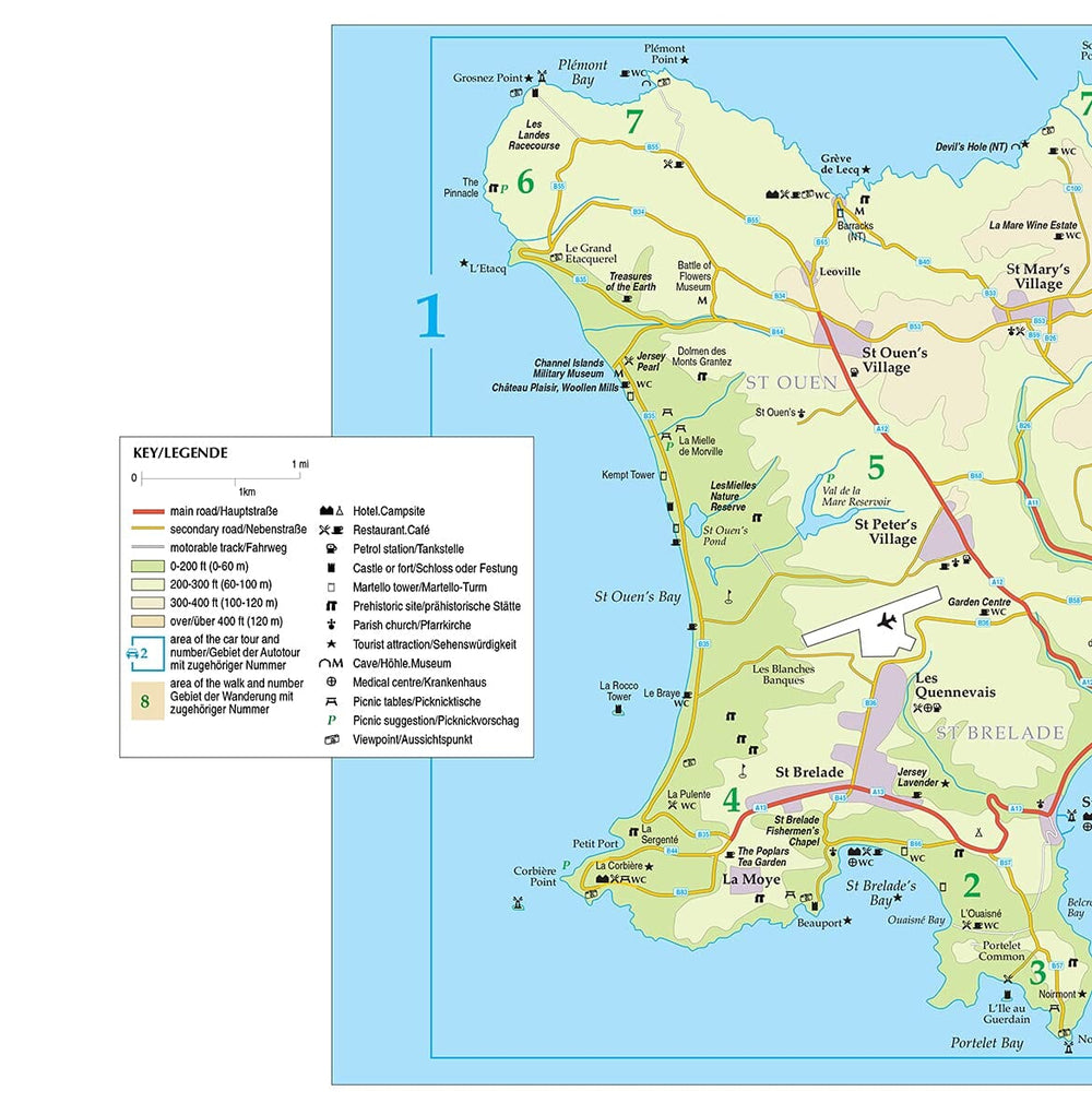 Guide de randonnées (en anglais) - Jersey | Sunflower guide petit format Sunflower 
