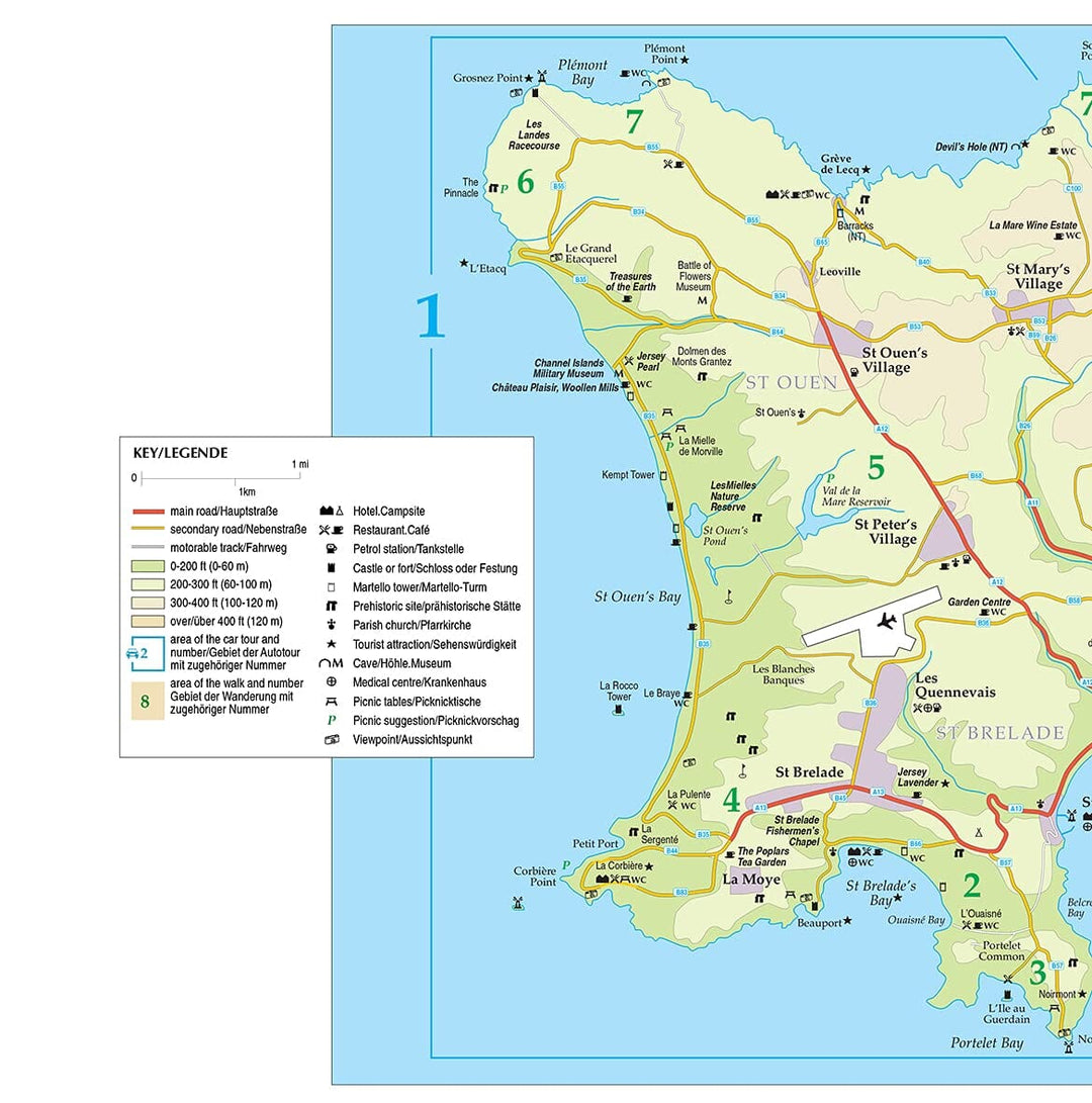 Guide de randonnées (en anglais) - Jersey | Sunflower guide petit format Sunflower 