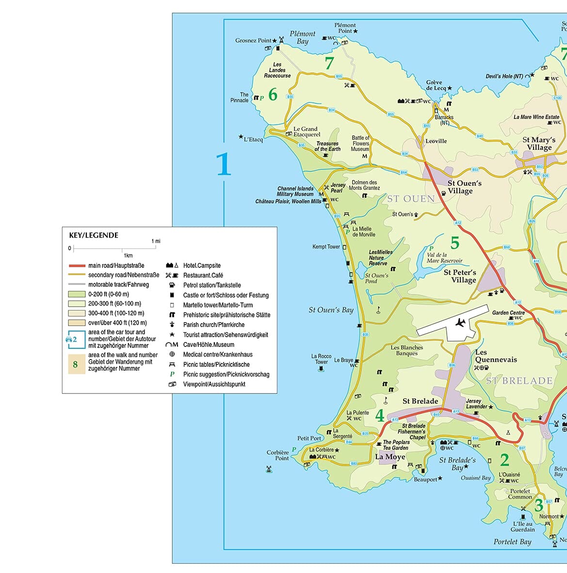 Guide de randonnées (en anglais) - Jersey | Sunflower guide de randonnée Sunflower