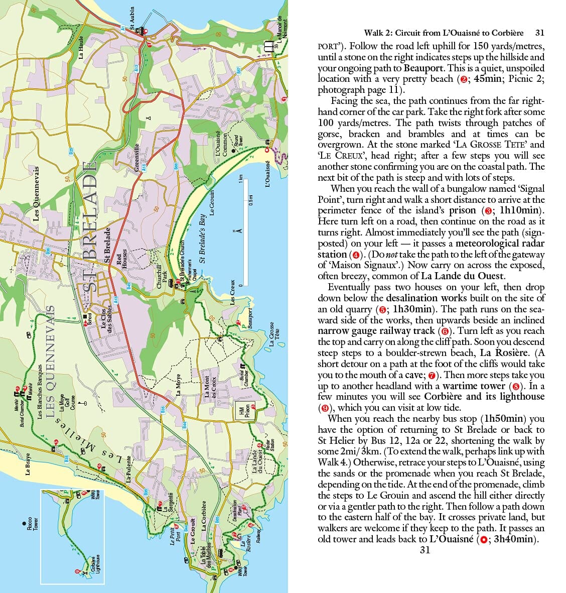 Guide de randonnées (en anglais) - Jersey | Sunflower guide de randonnée Sunflower