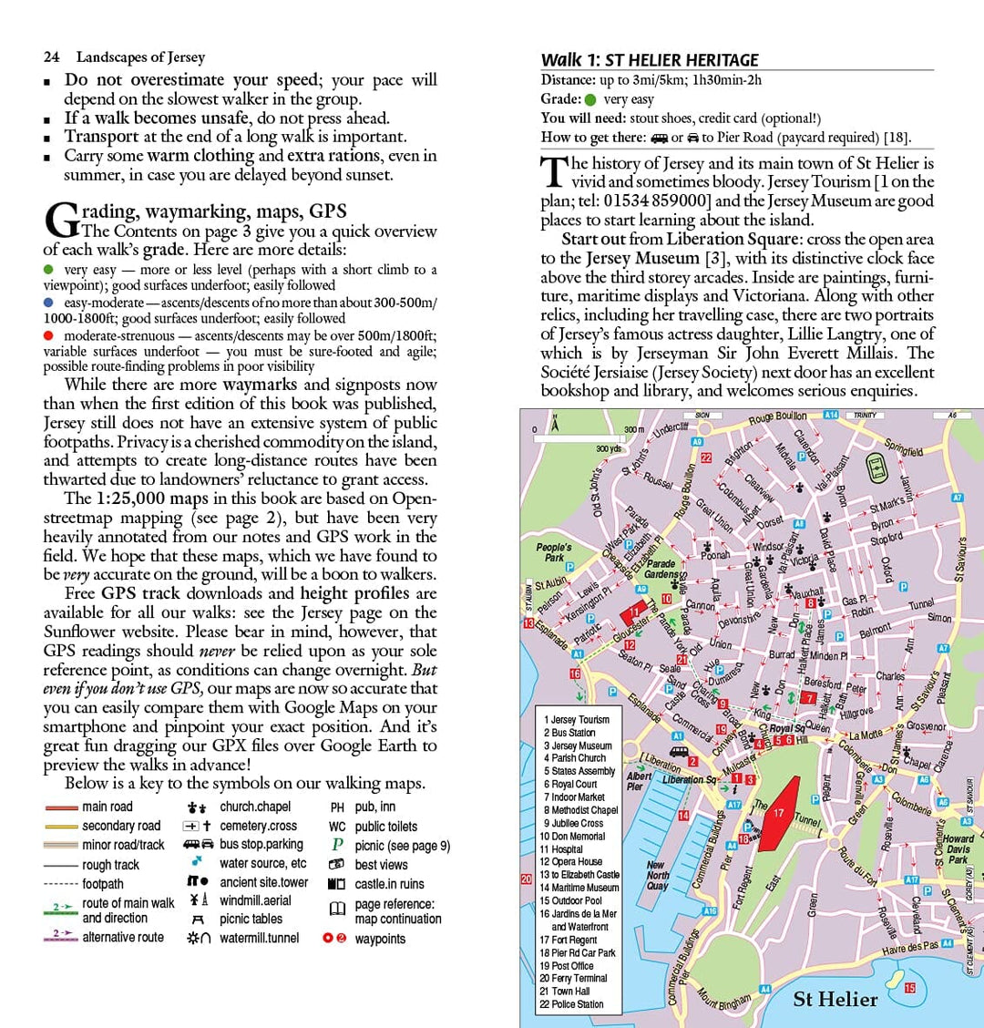 Guide de randonnées (en anglais) - Jersey | Sunflower guide petit format Sunflower 