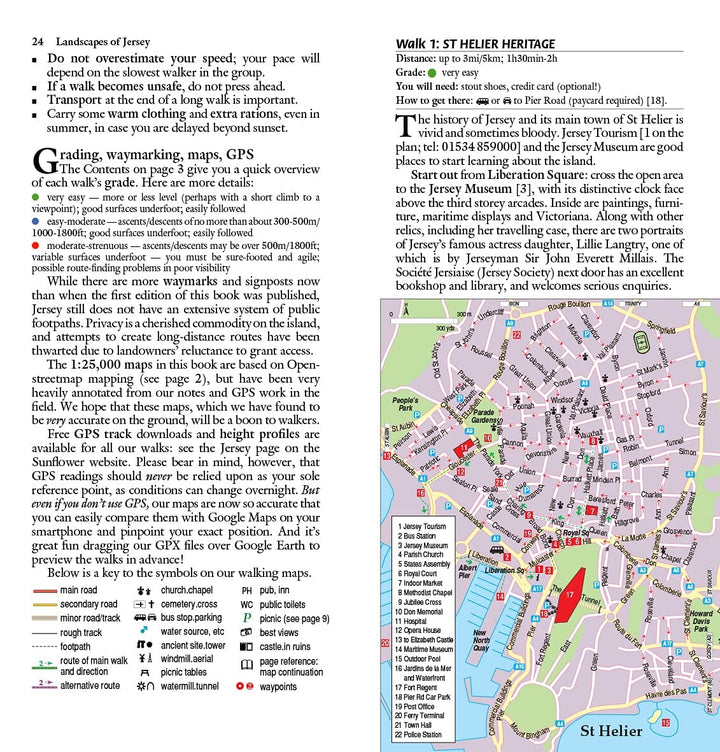 Guide de randonnées (en anglais) - Jersey | Sunflower guide petit format Sunflower 