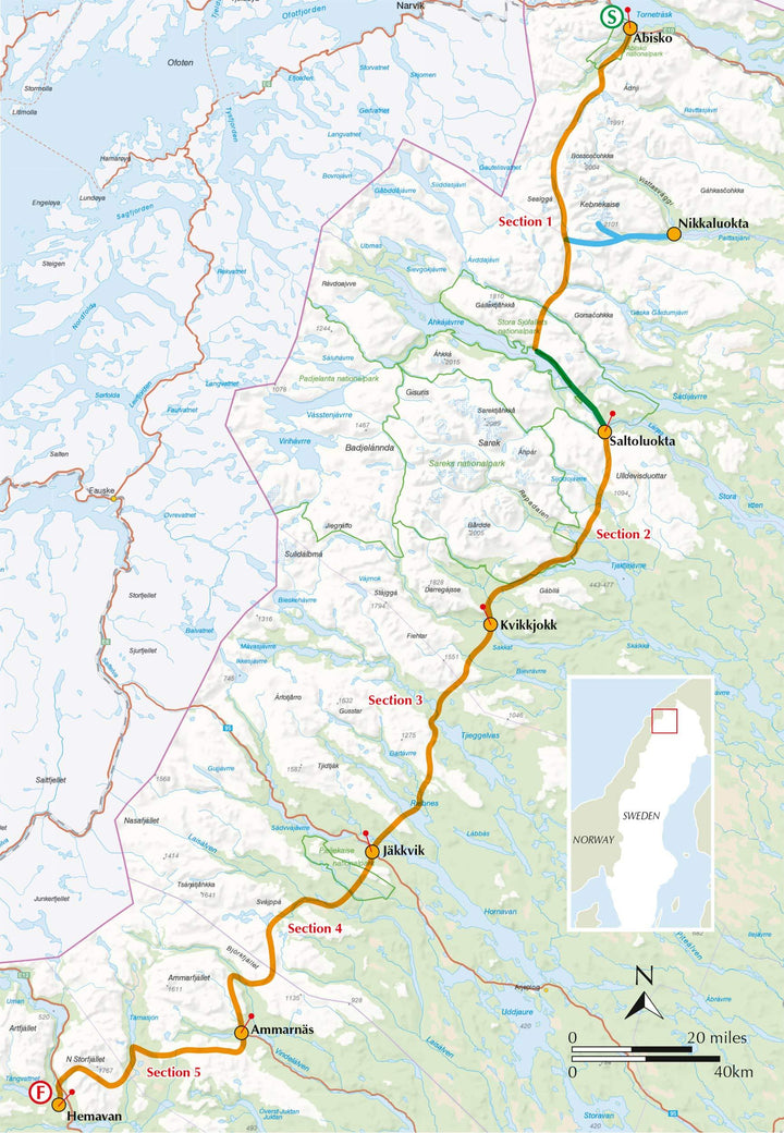 Guide de randonnées (en anglais) - Kungsleden : The King's Trail through Northern Sweden | Cicerone guide de randonnée Cicerone 