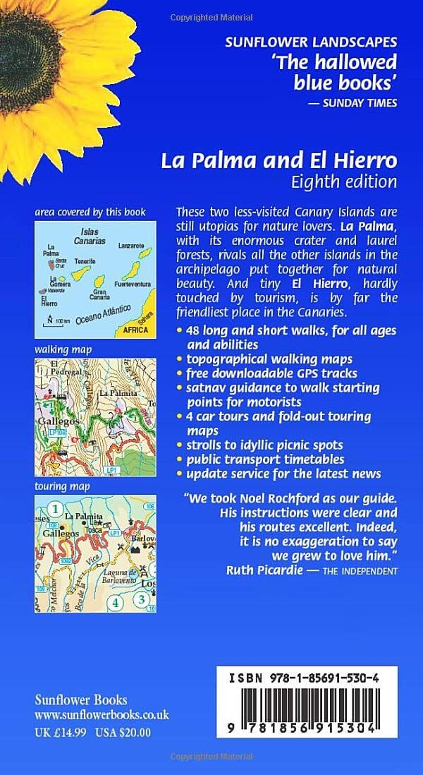 Guide de randonnées (en anglais) - La Palma & El Hierro - 4 car tours & 48 long and short walks | Sunflower guide de randonnée Sunflower 