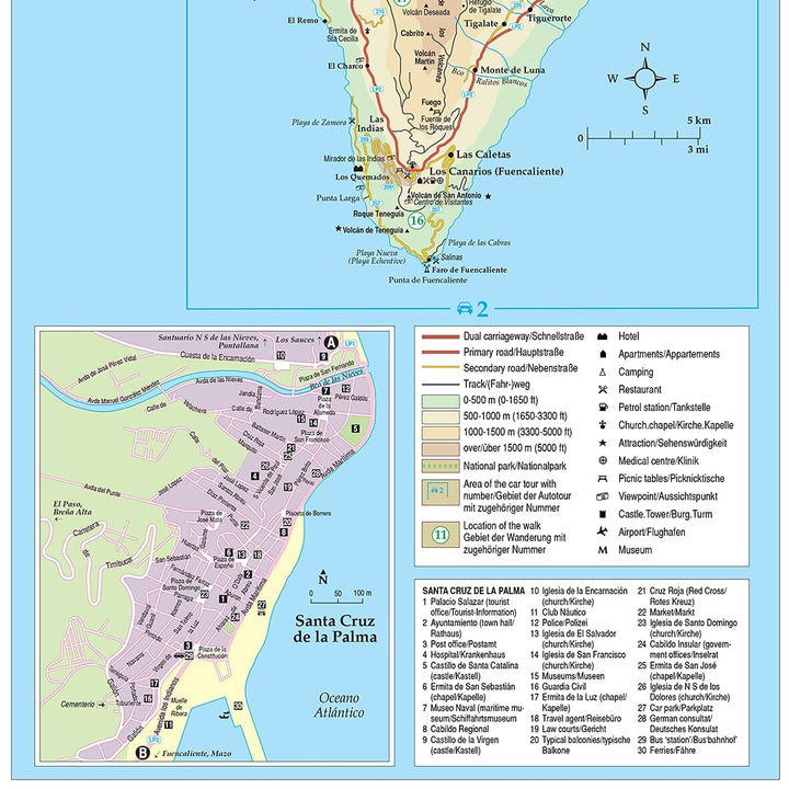 Guide de randonnées (en anglais) - La Palma & El Hierro - 4 car tours & 48 long and short walks | Sunflower guide de randonnée Sunflower 