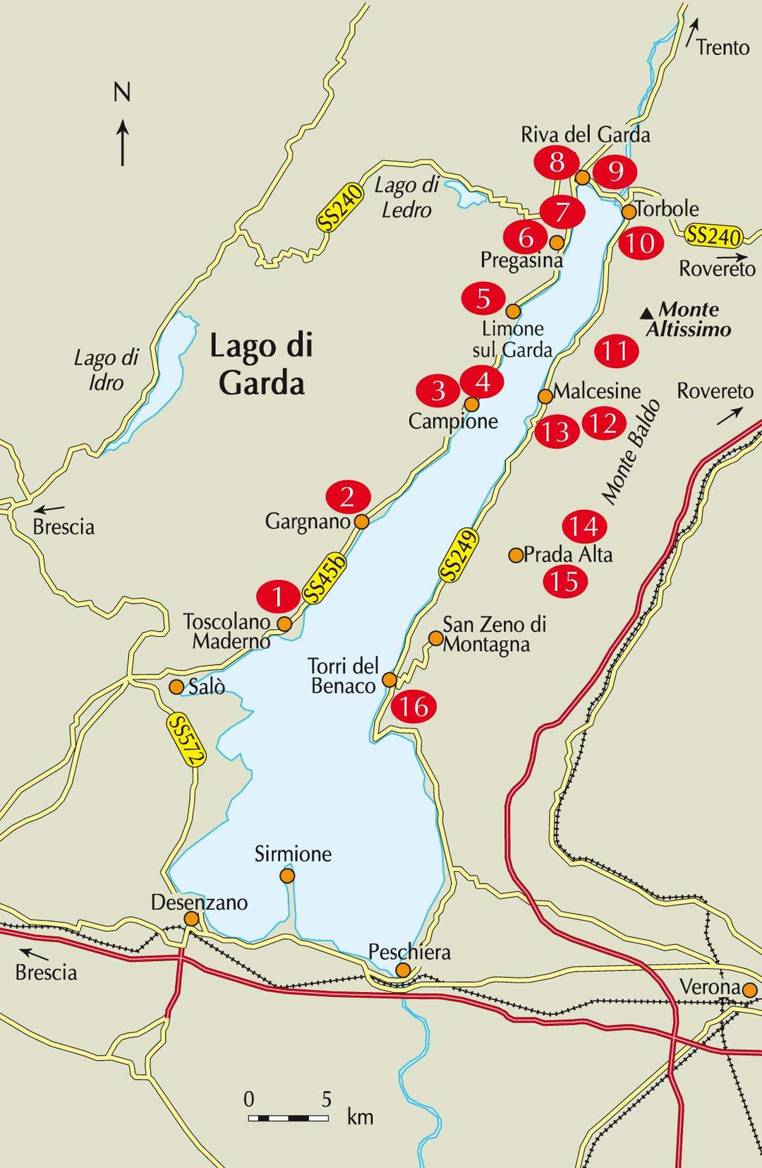 Guide de randonnées (en anglais) - Lacs italiens : Garde, Majeur, Come, Iseo | Cicerone guide de randonnée Cicerone 