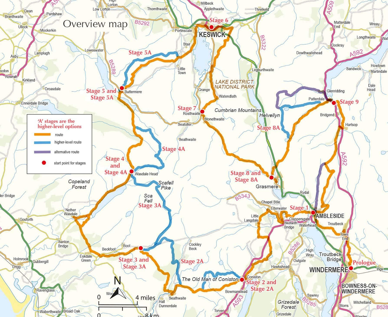 Guide de randonnées (en anglais) - Lake District Tour | Cicerone guide de randonnée Cicerone 