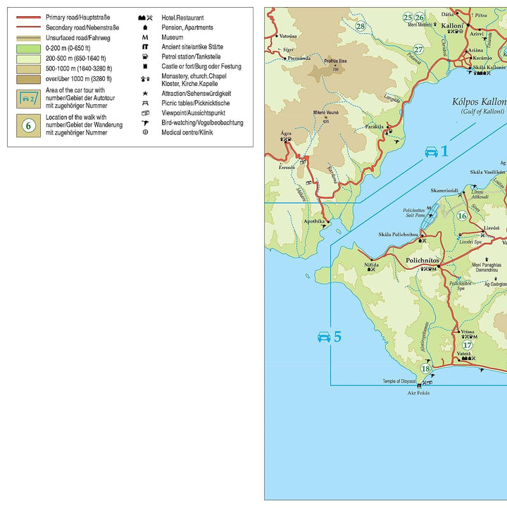 Guide de randonnées (en anglais) - Lesbos / Lesvos - car tours & long and short walks | Sunflower guide de randonnée Sunflower