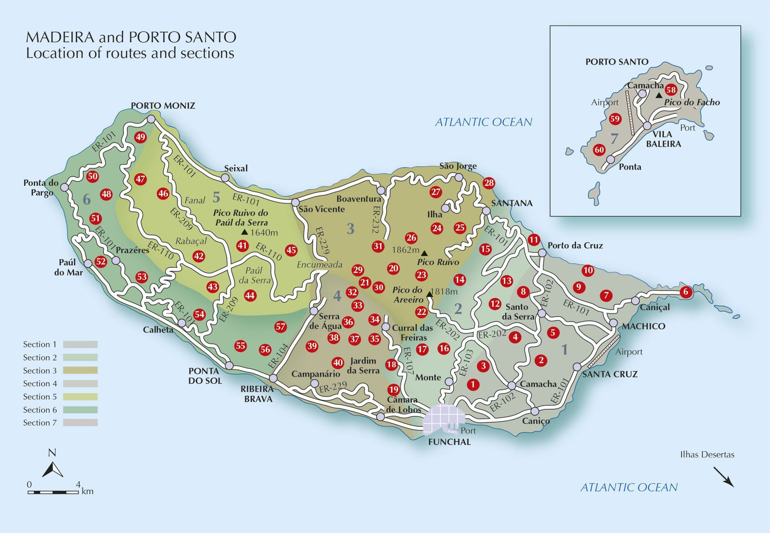 Guide de randonnées (en anglais) - Madeira : 60 routes on Madeira & Porto Santo | Cicerone guide de randonnée Cicerone 