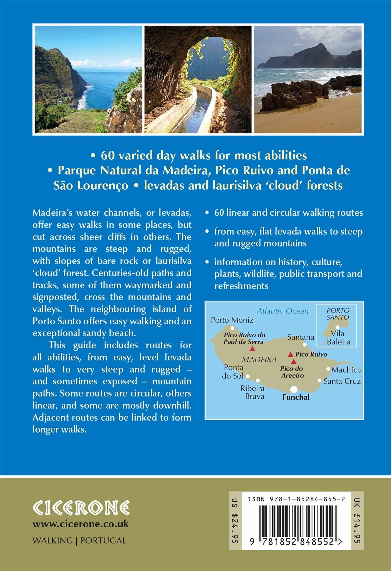 Guide de randonnées (en anglais) - Madeira : 60 routes on Madeira & Porto Santo | Cicerone guide de randonnée Cicerone 