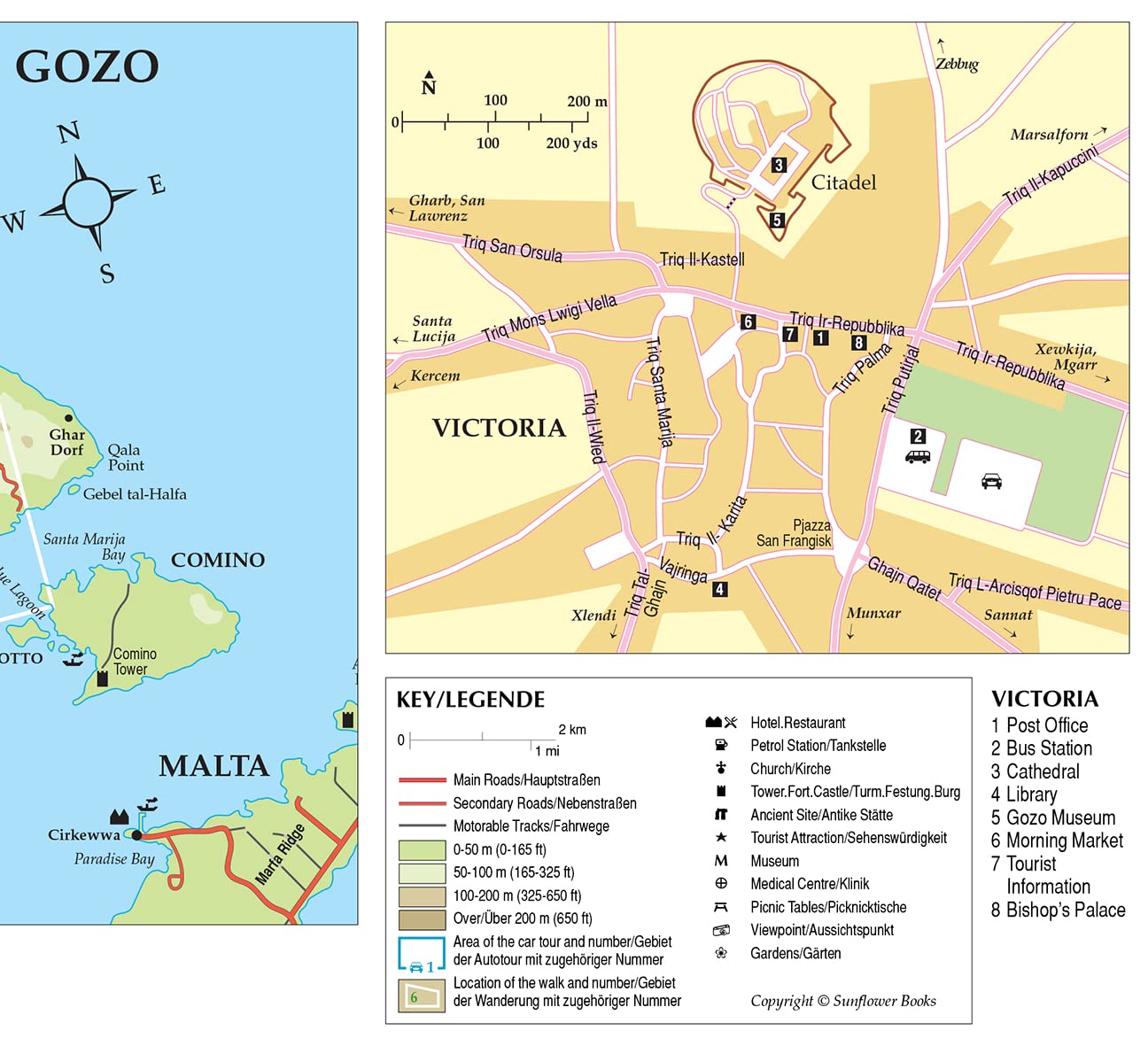 Guide de randonnées (en anglais) - Malta, Gozo & Comino | Sunflower guide de randonnée Sunflower 