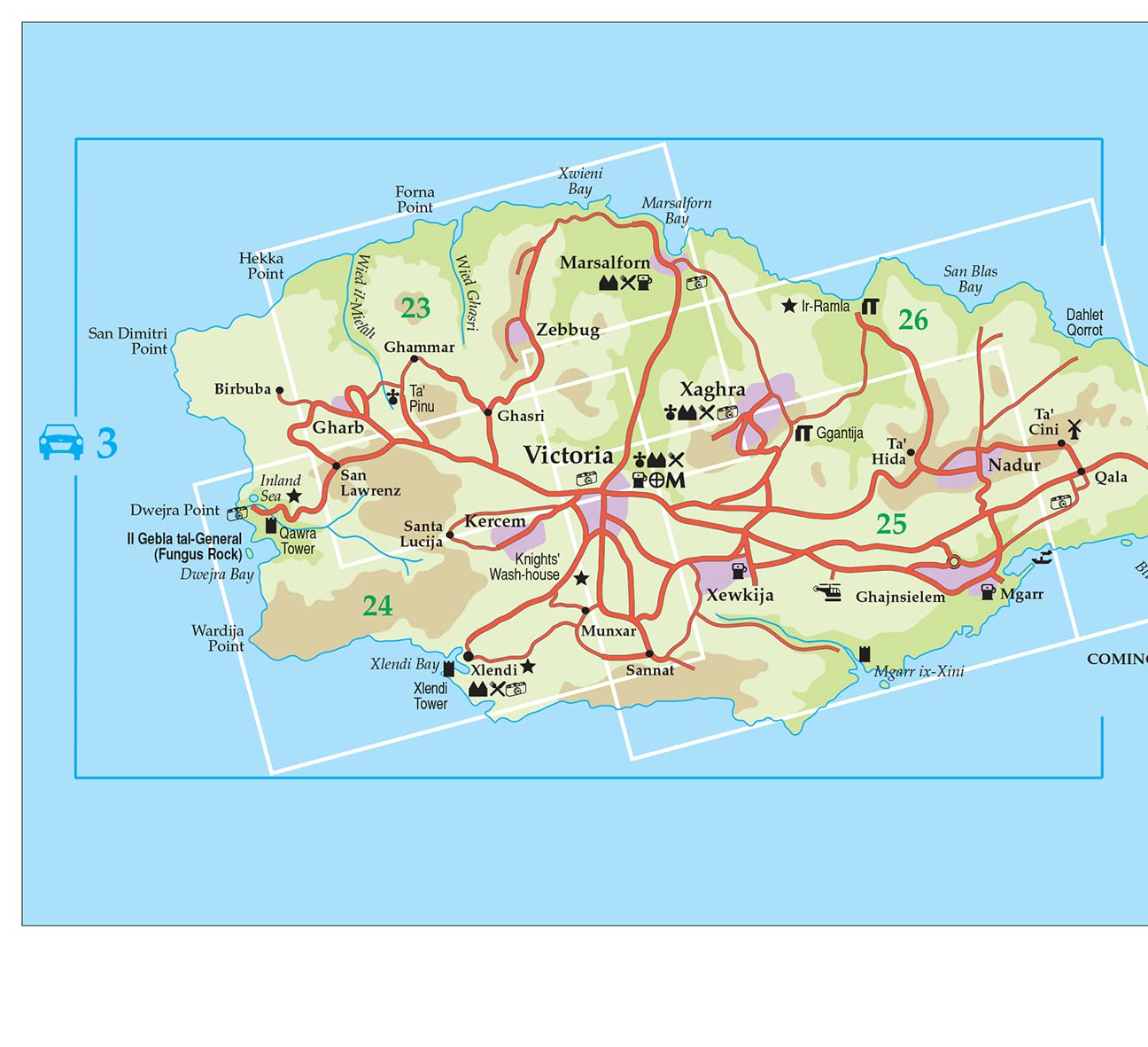 Guide de randonnées (en anglais) - Malta, Gozo & Comino | Sunflower guide de randonnée Sunflower 