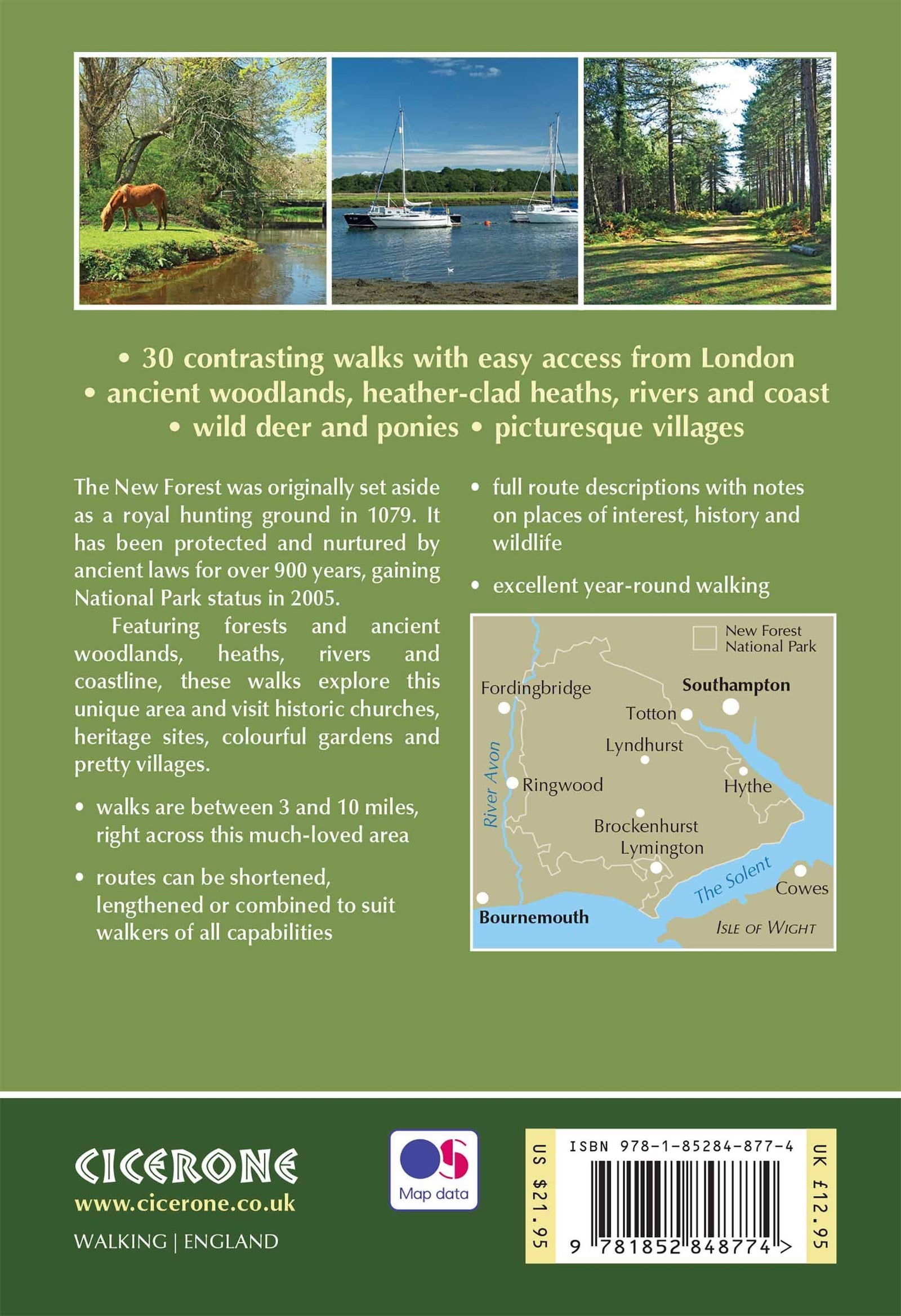 Guide de randonnées (en anglais) - New Forest (Angleterre sud-est) | Cicerone guide de randonnée Cicerone 