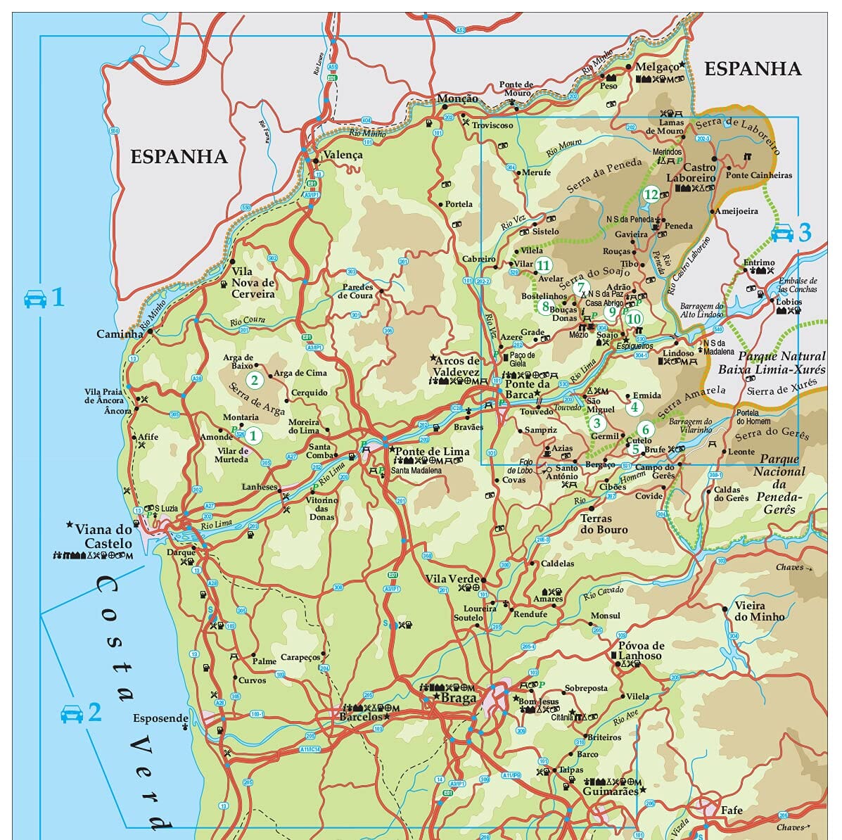 Guide de randonnées (en anglais) - Northern Portugal | Sunflower guide de randonnée Sunflower