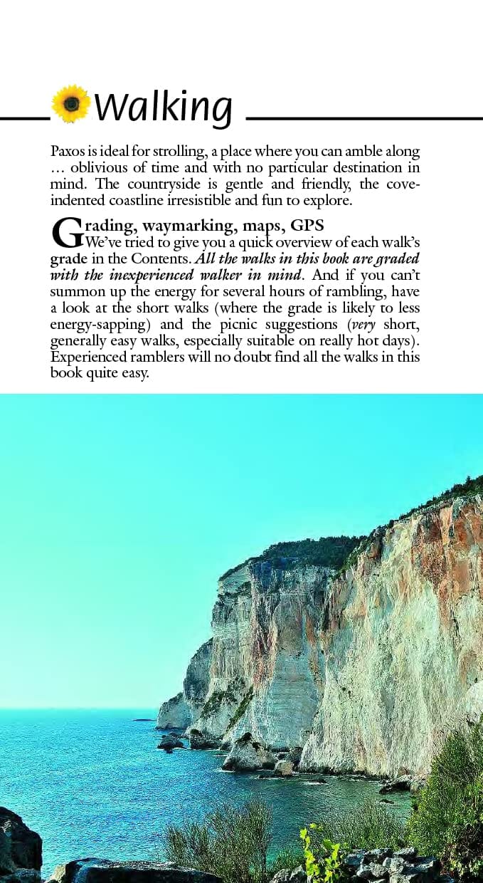 Guide de randonnées (en anglais) - Paxos | Sunflower guide de randonnée Sunflower