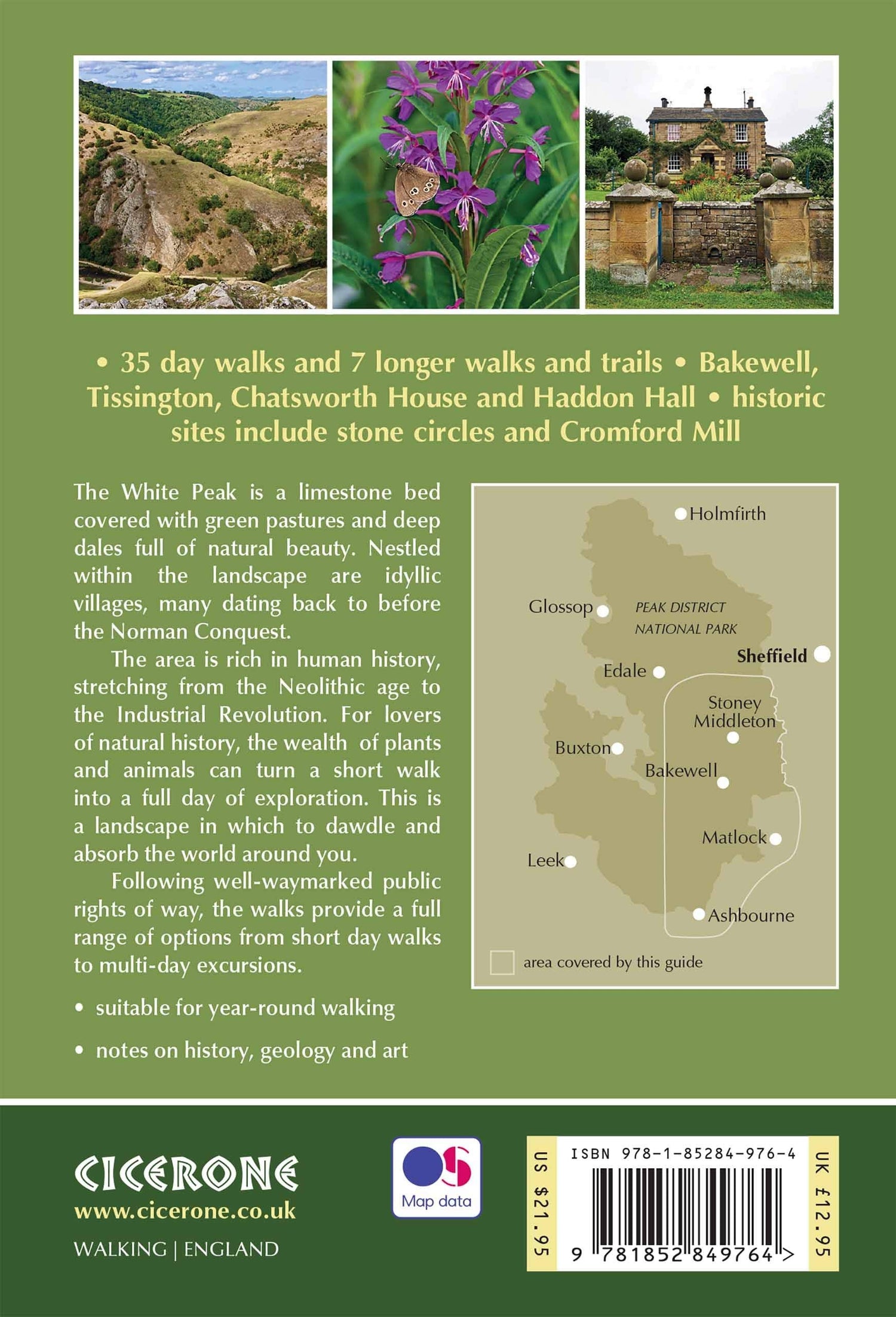 Guide de randonnées (en anglais) - Peak District, White Peak East | Cicerone guide de randonnée Cicerone 