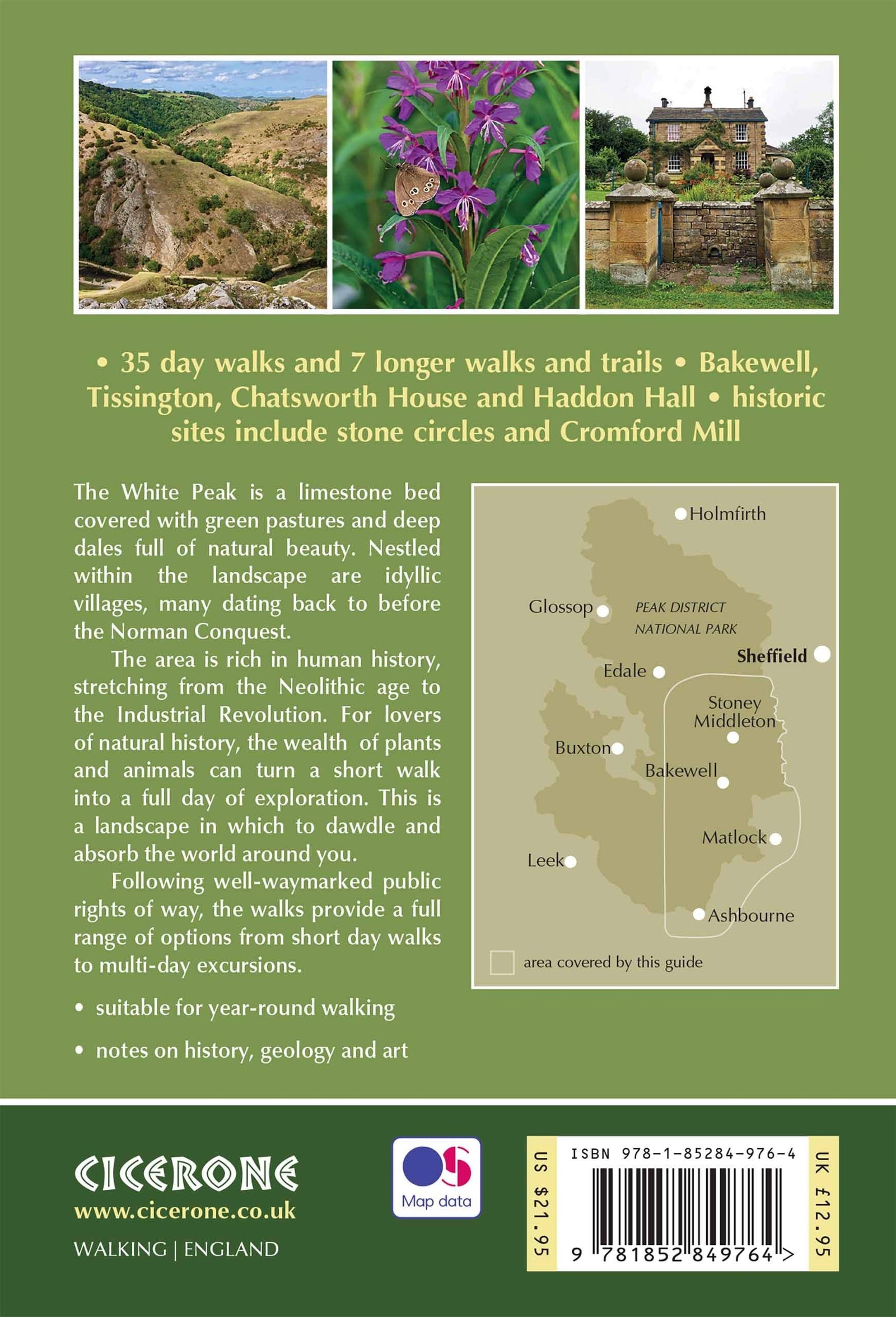 Guide de randonnées (en anglais) - Peak District, White Peak East | Cicerone guide de randonnée Cicerone 