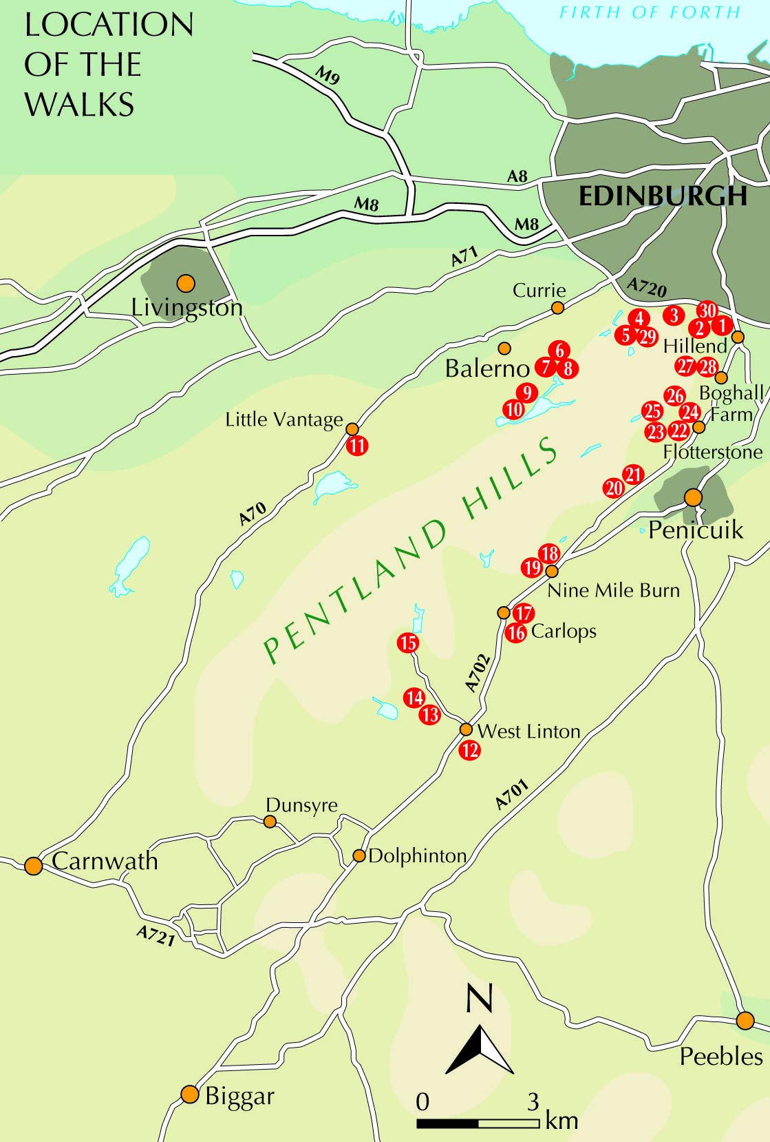 Guide de randonnées (en anglais) - Pentland Hills walker's guide in Edinburgh's local hills | Cicerone guide de randonnée Cicerone 