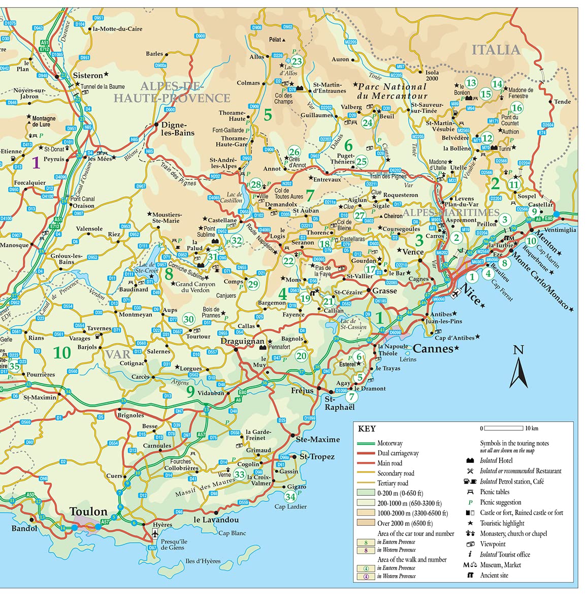 Guide de randonnées (en anglais) - Eastern Provence - Côte d'Azur to the Alps | Sunflower guide de randonnée Sunflower